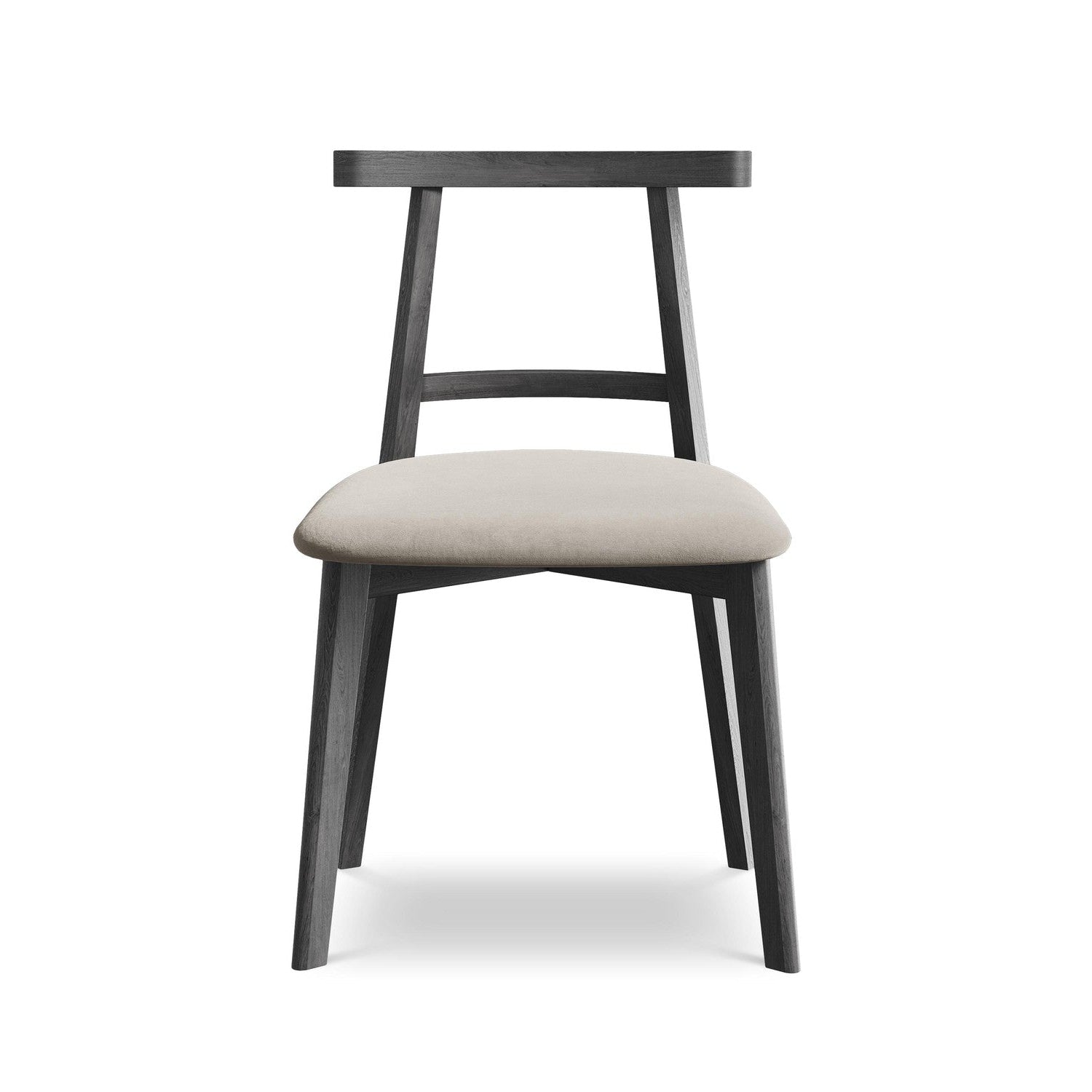 Velvet chair OHELO taupe with black beech base