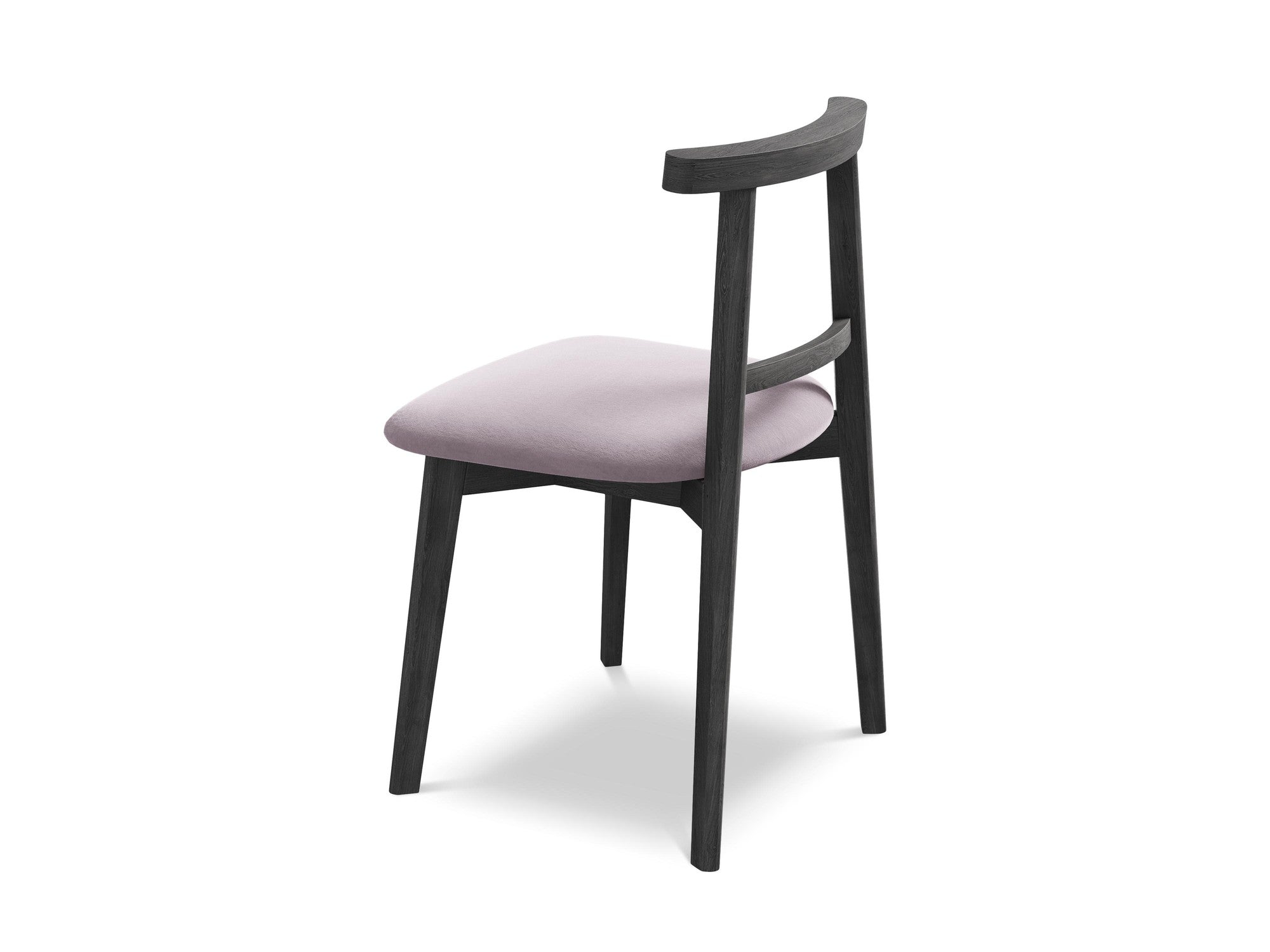 Velvet Chair OHELO Lavender with Black Beech Base