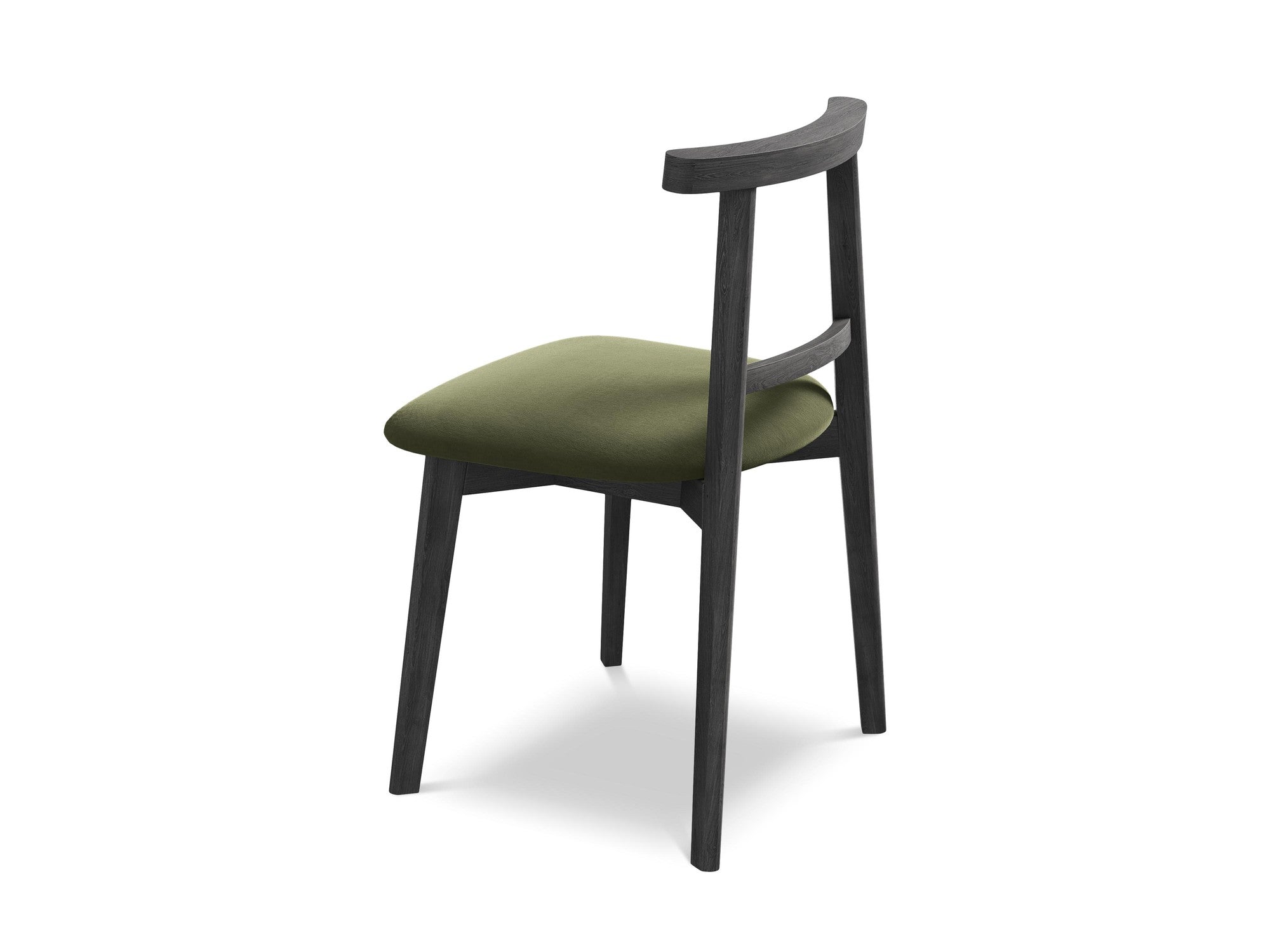 Velvet Chair OHELO Olive with Black Beech Base