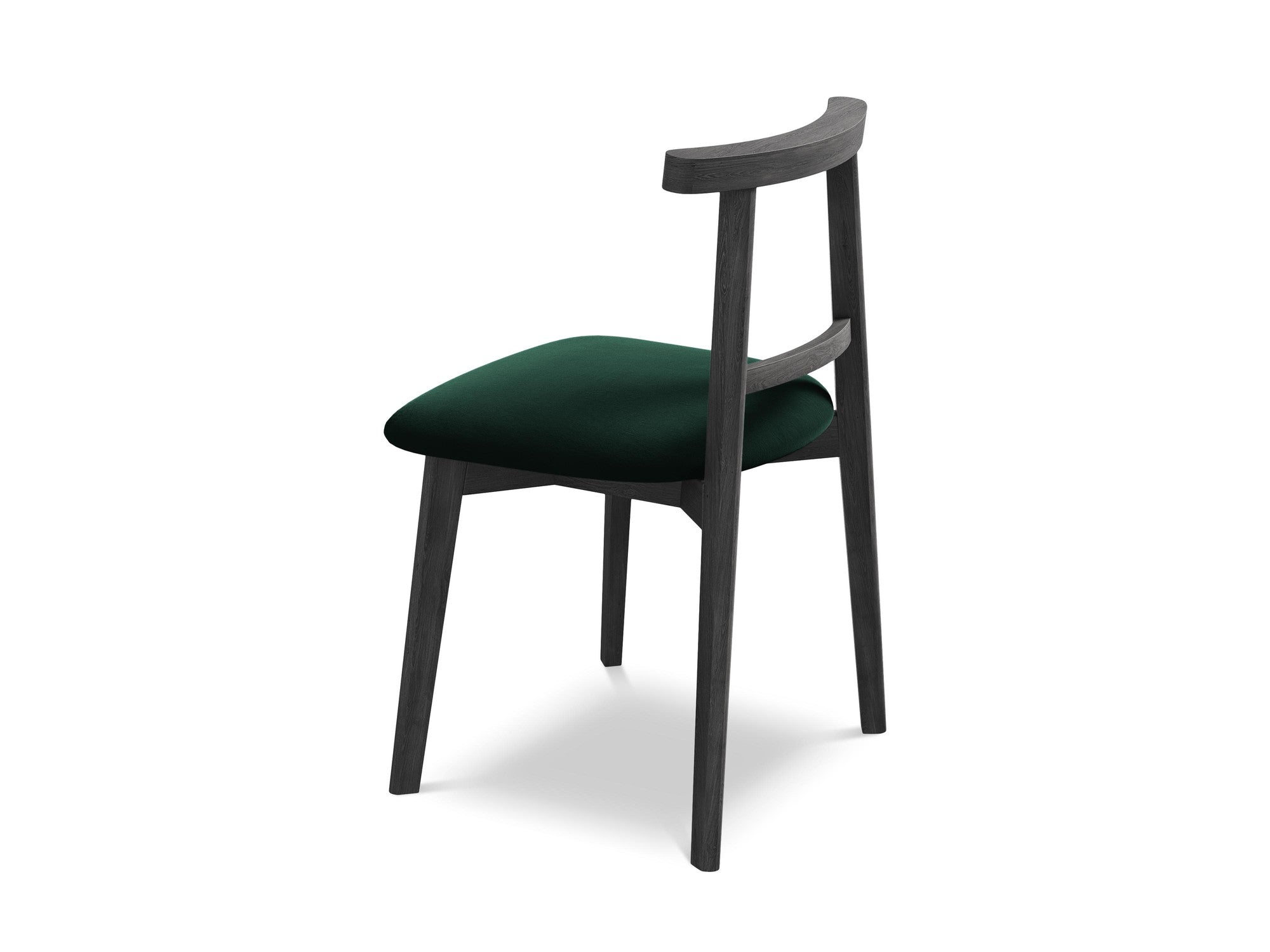 Velvet Chair OHELO Bottle Green with Black Beech Base