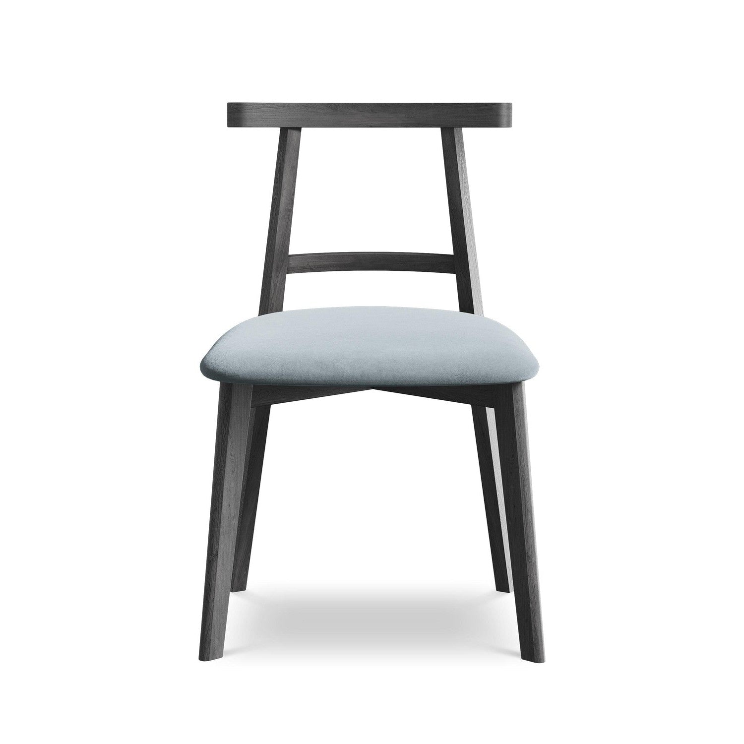 Velvet Chair OHELO Light Blue with Black Beech Base