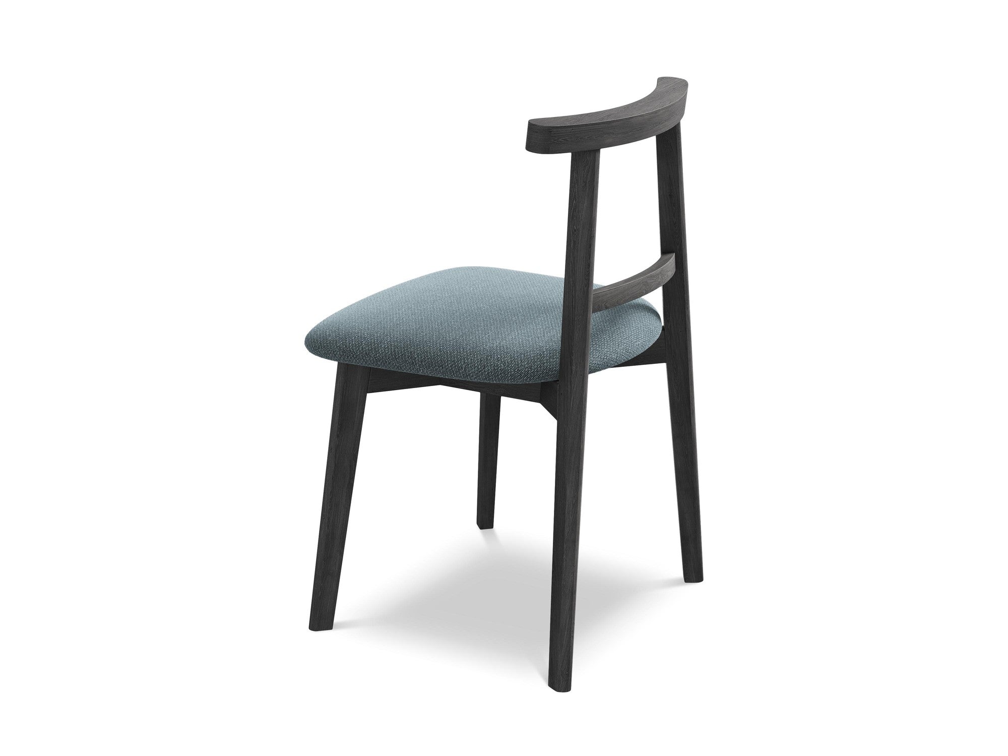 OHELO Chair in Denim Blue Boucle with Black Beech Base