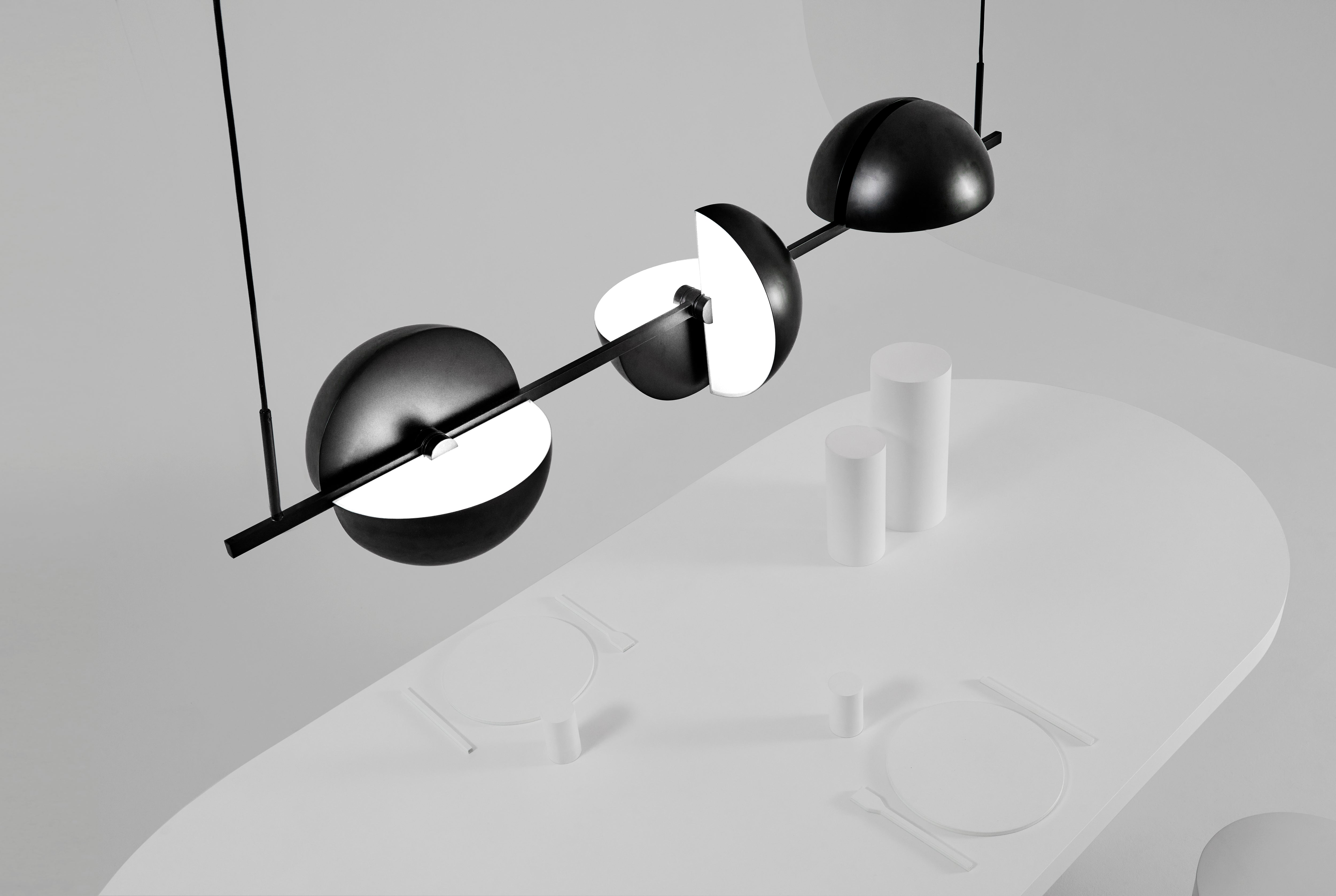 Lampa wisząca TRAPEZE TRIPLETTE czarny