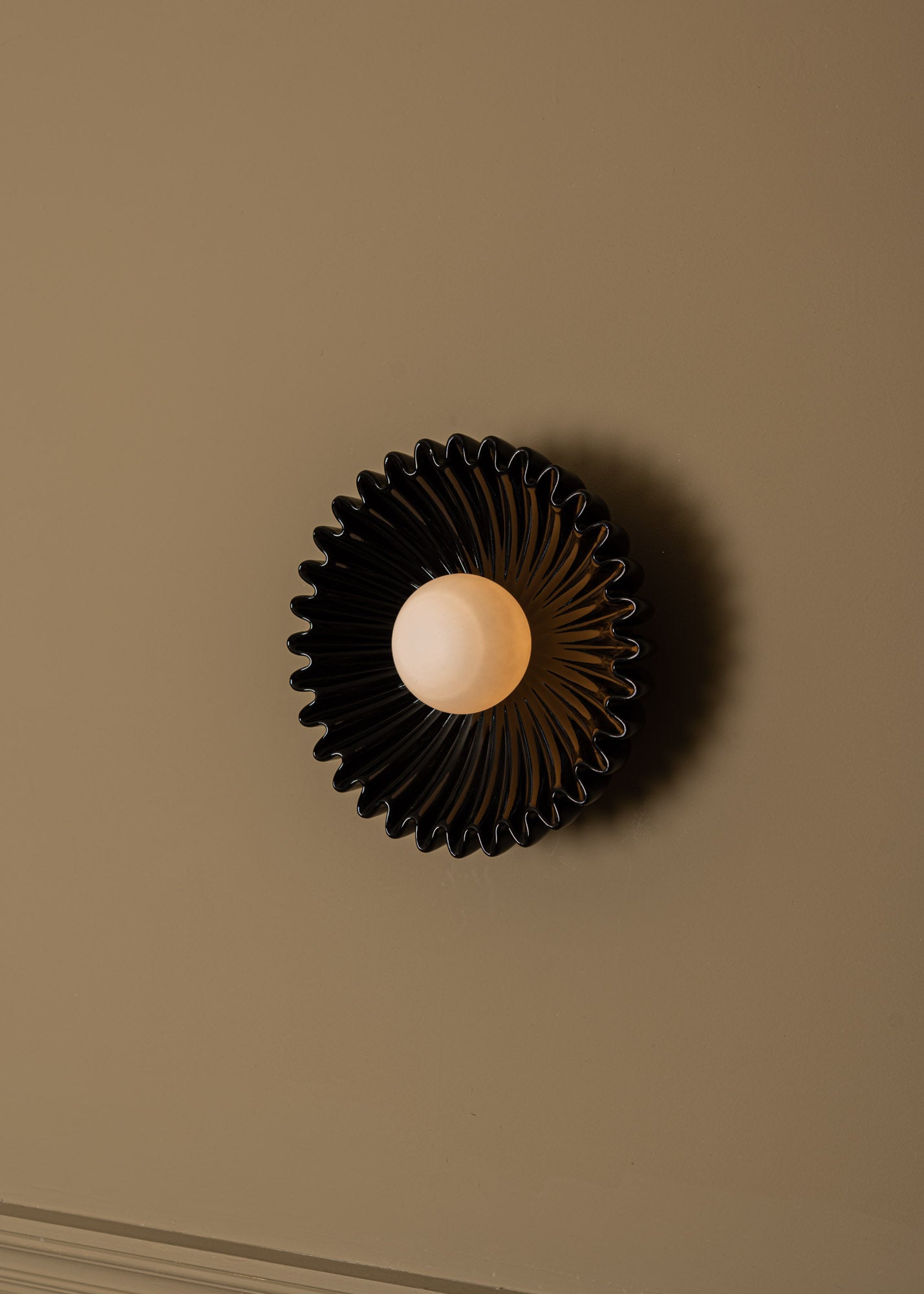 Black Ceramic Wall Lamp OSTRO