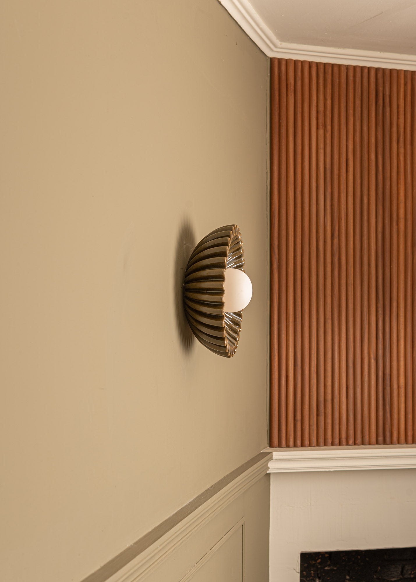 Groene keramische wandlamp OSTRO