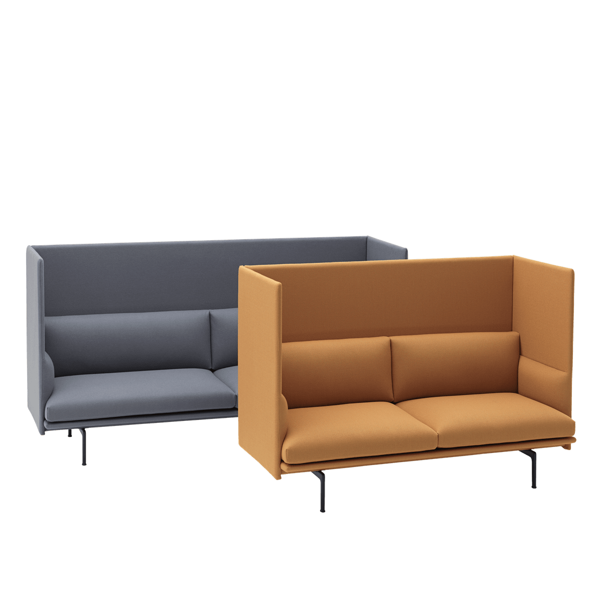 Sofa 3-zits OUTLINE HIGHBACK gestoffeerd