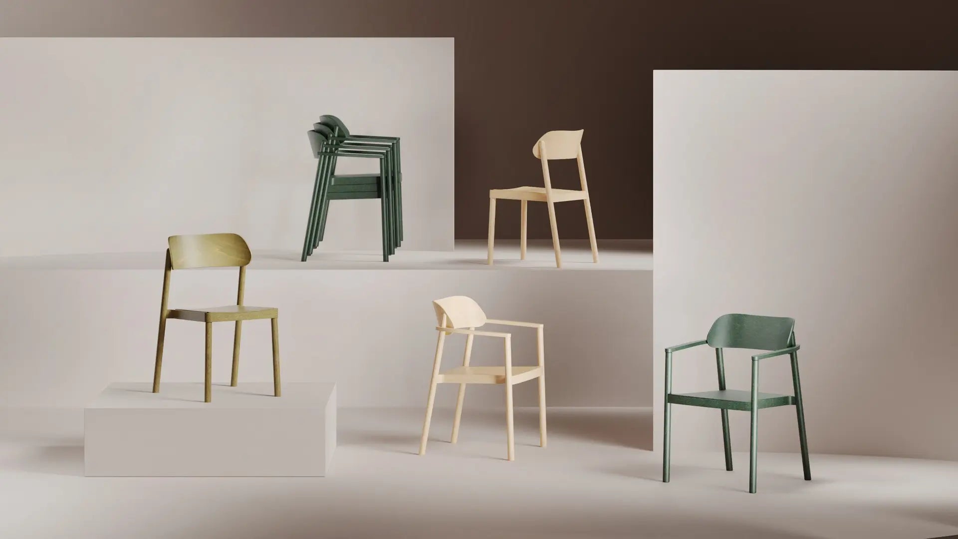 Stuhl mit Armlehnen NIMM B-4590 Buchenholz