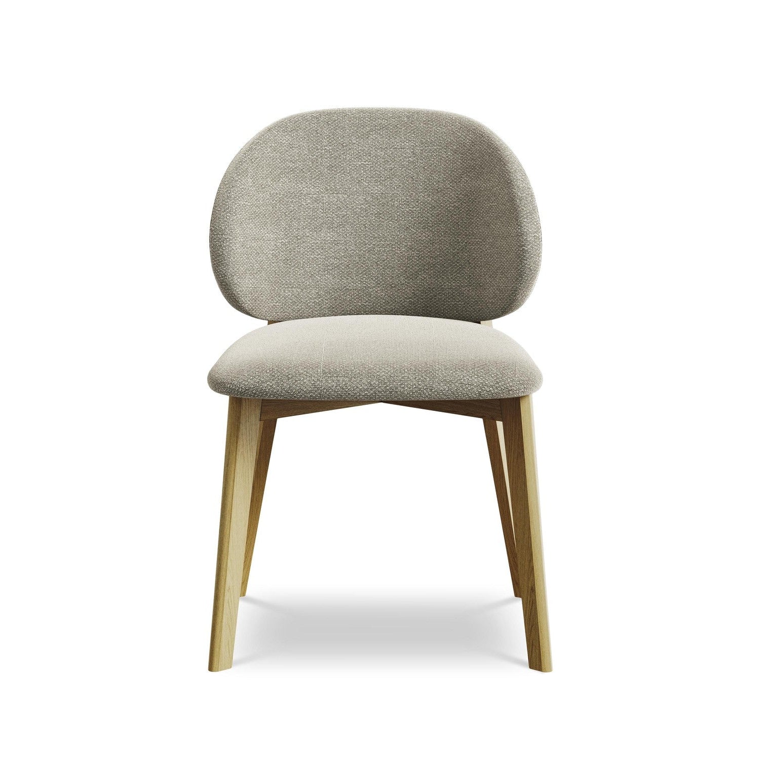 Stoel PAHOA taupe boucle met beukenhouten basis