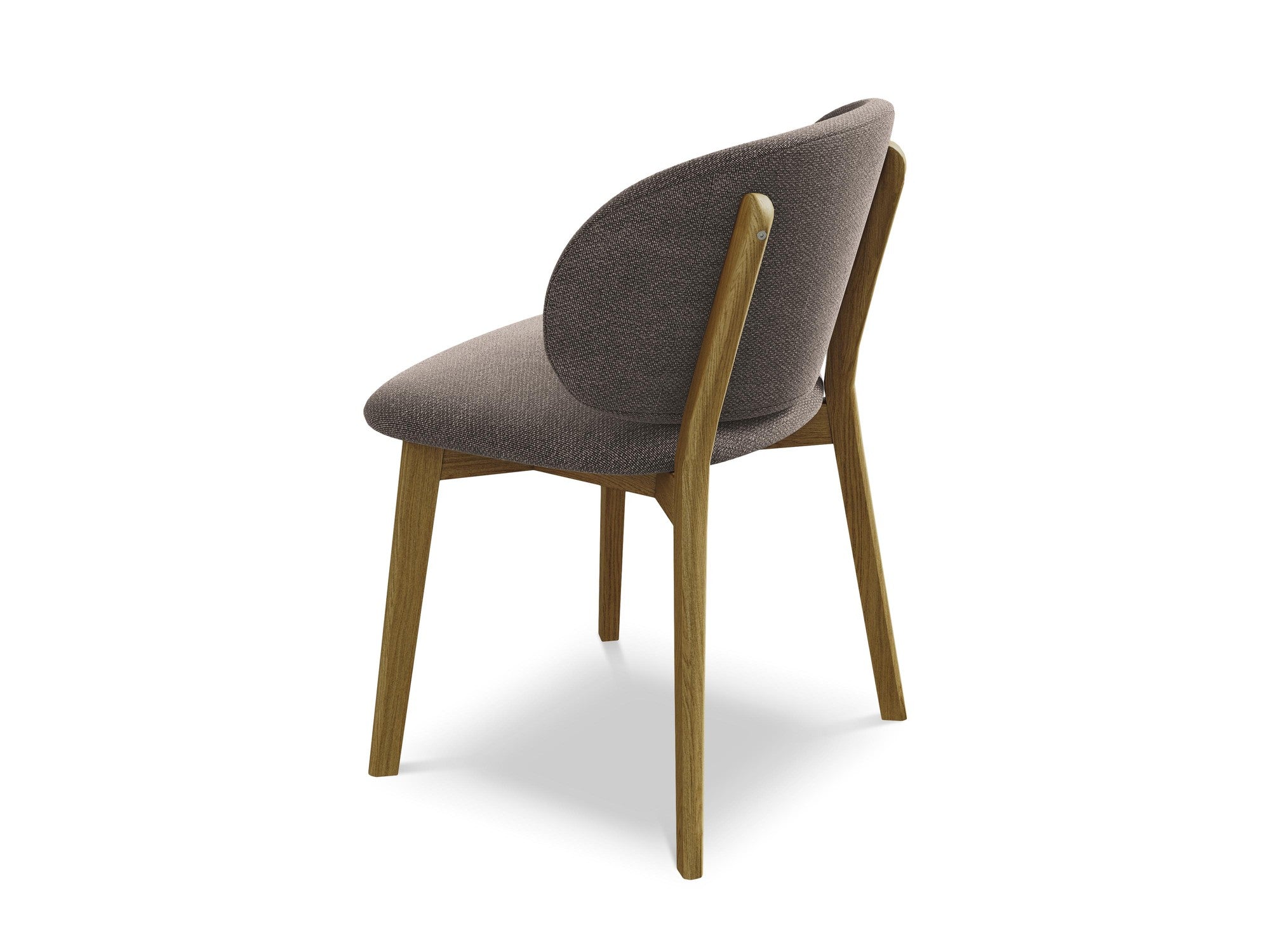 Stoel PAHOA chocolade boucle met beuken basis