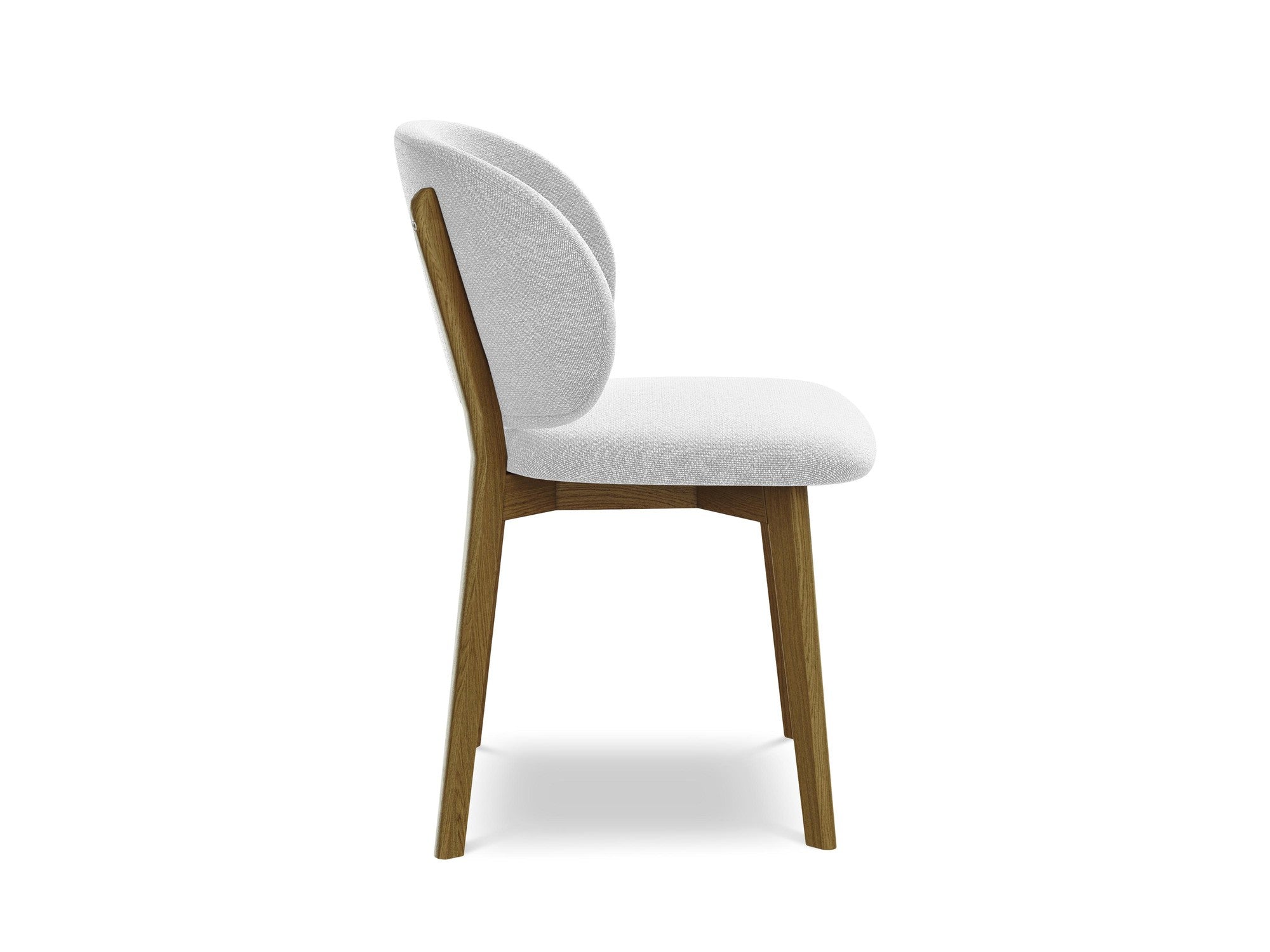 PAHOA Chair in Silver Boucle with Beech Base