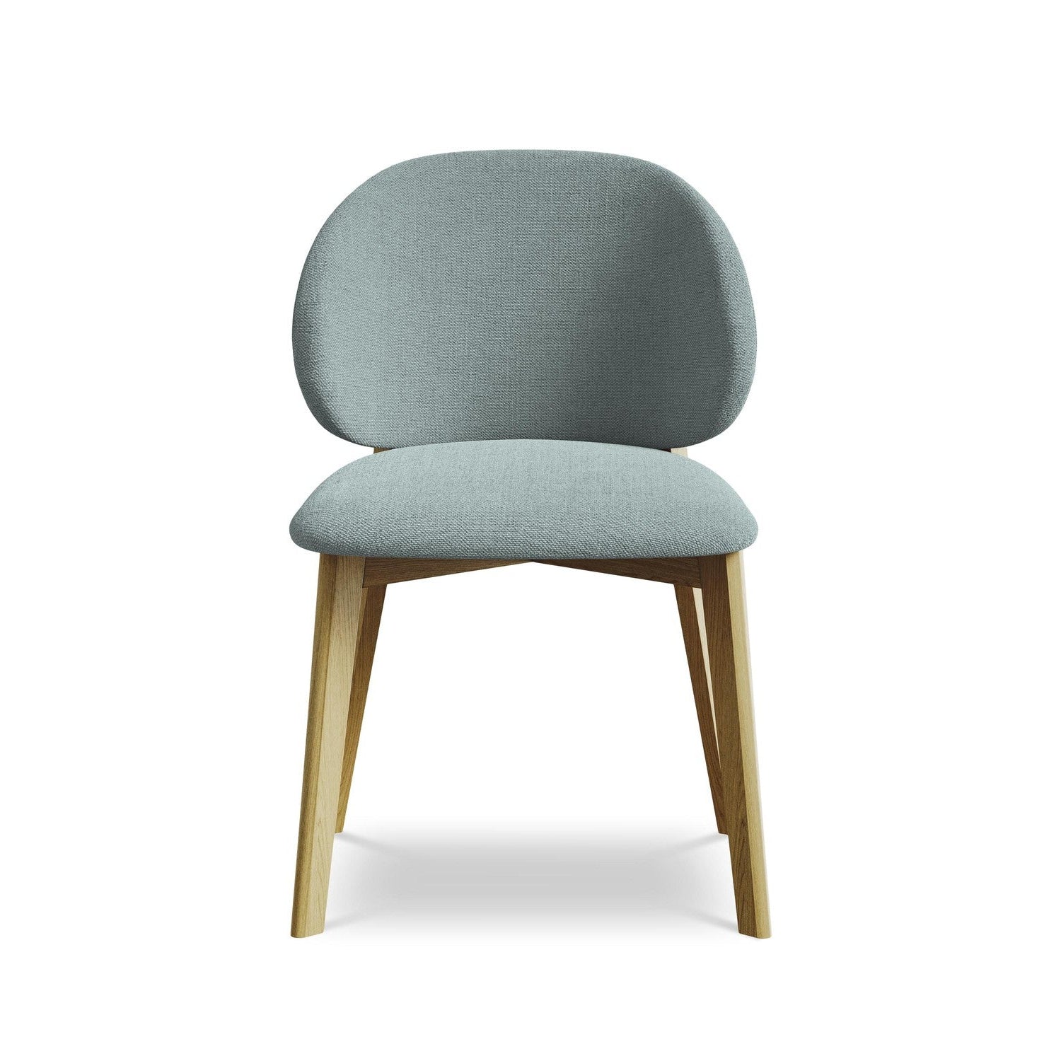 Stoel PAHOA denimblauw met een beukenhouten basis