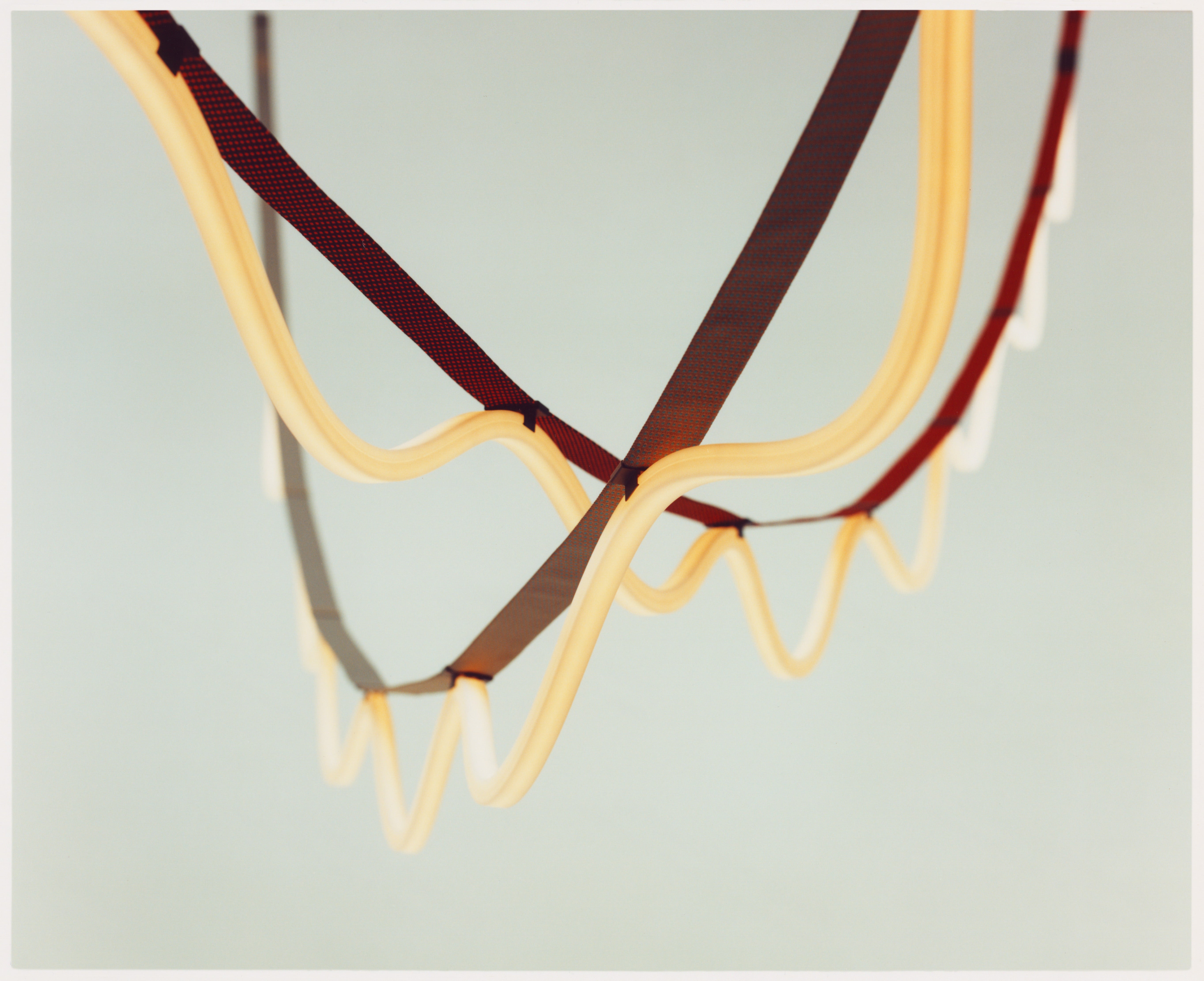 Hanglamp SPLINE beige met blauw