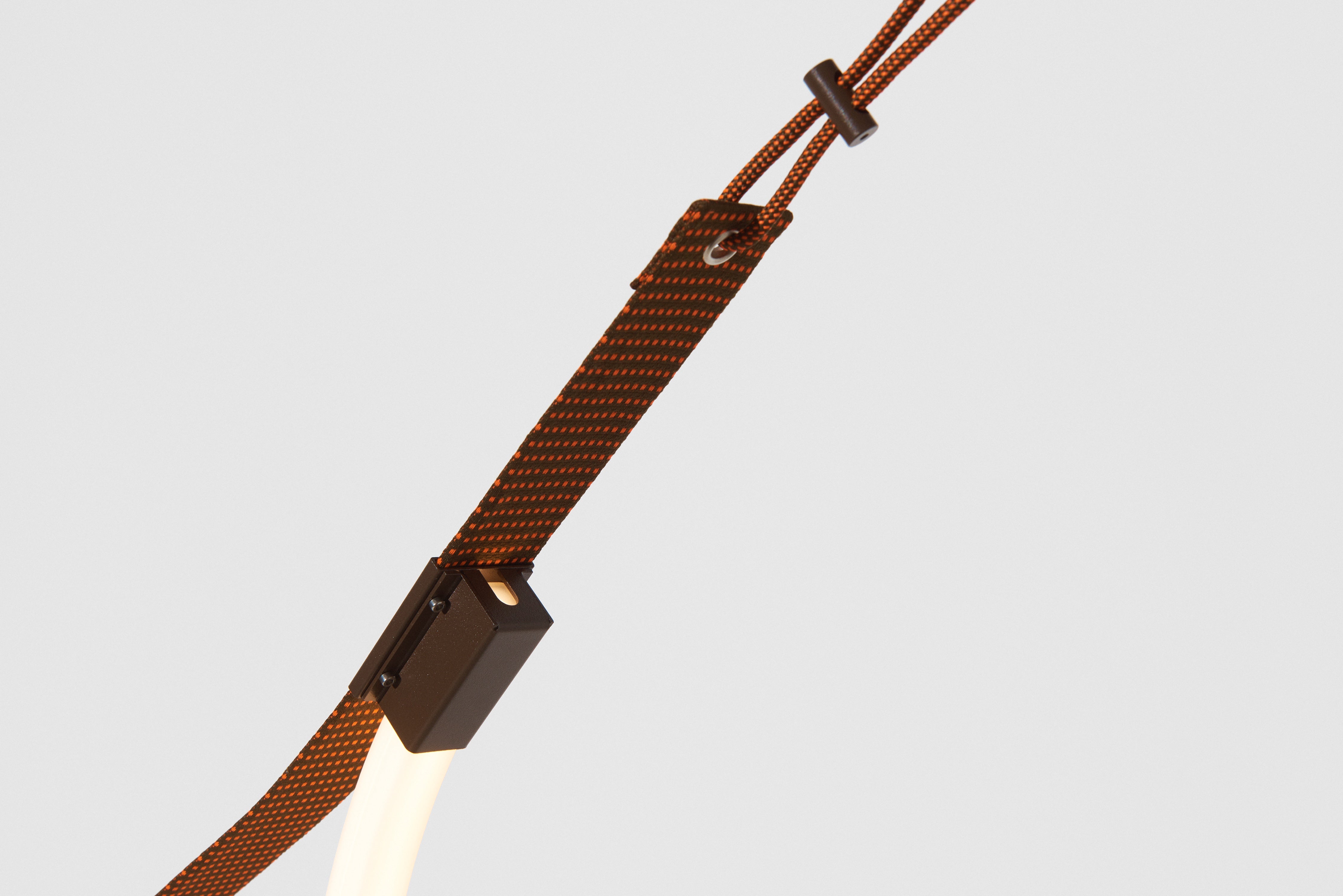 Hanglamp SPLINE bruin met oranje