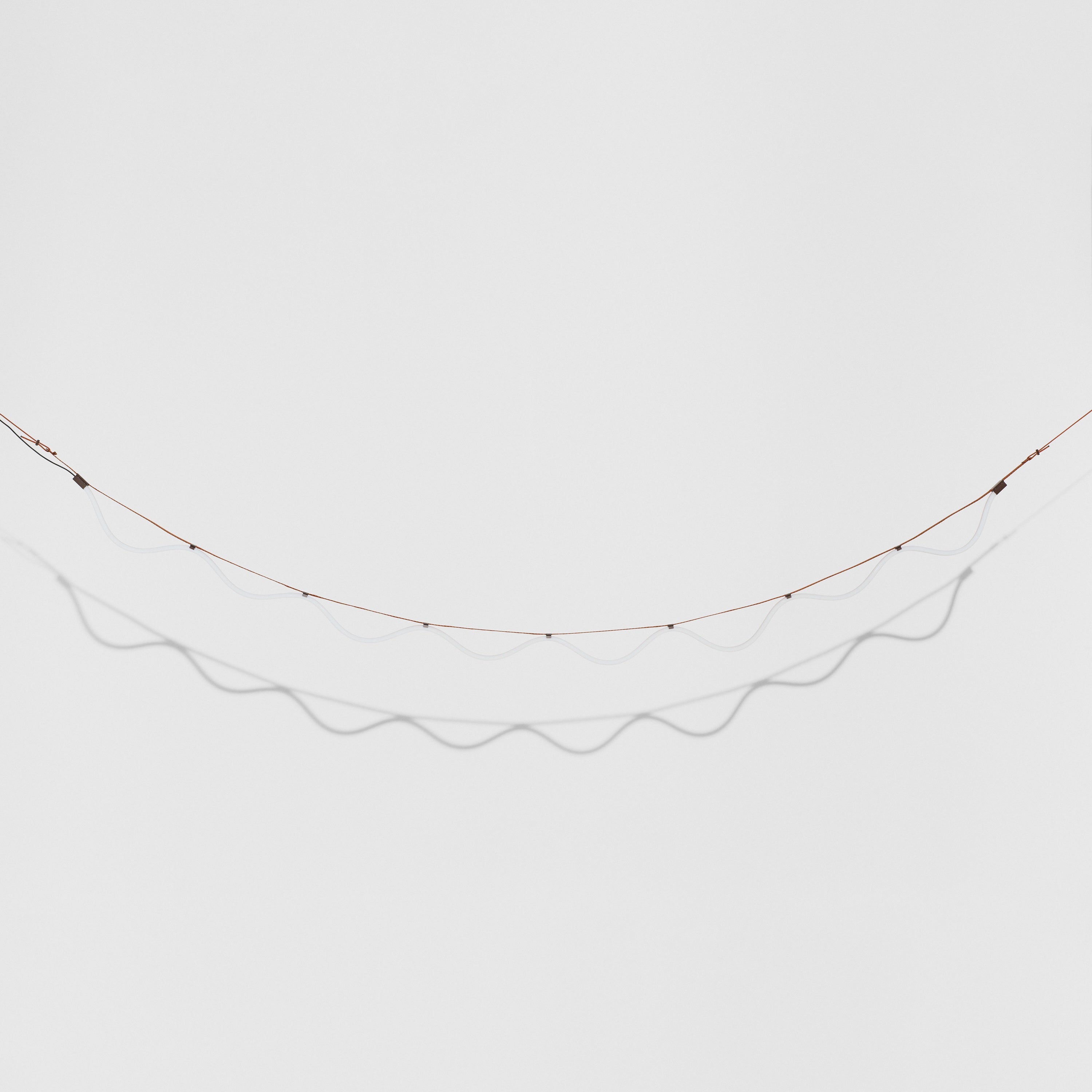 Hanglamp SPLINE bruin met oranje