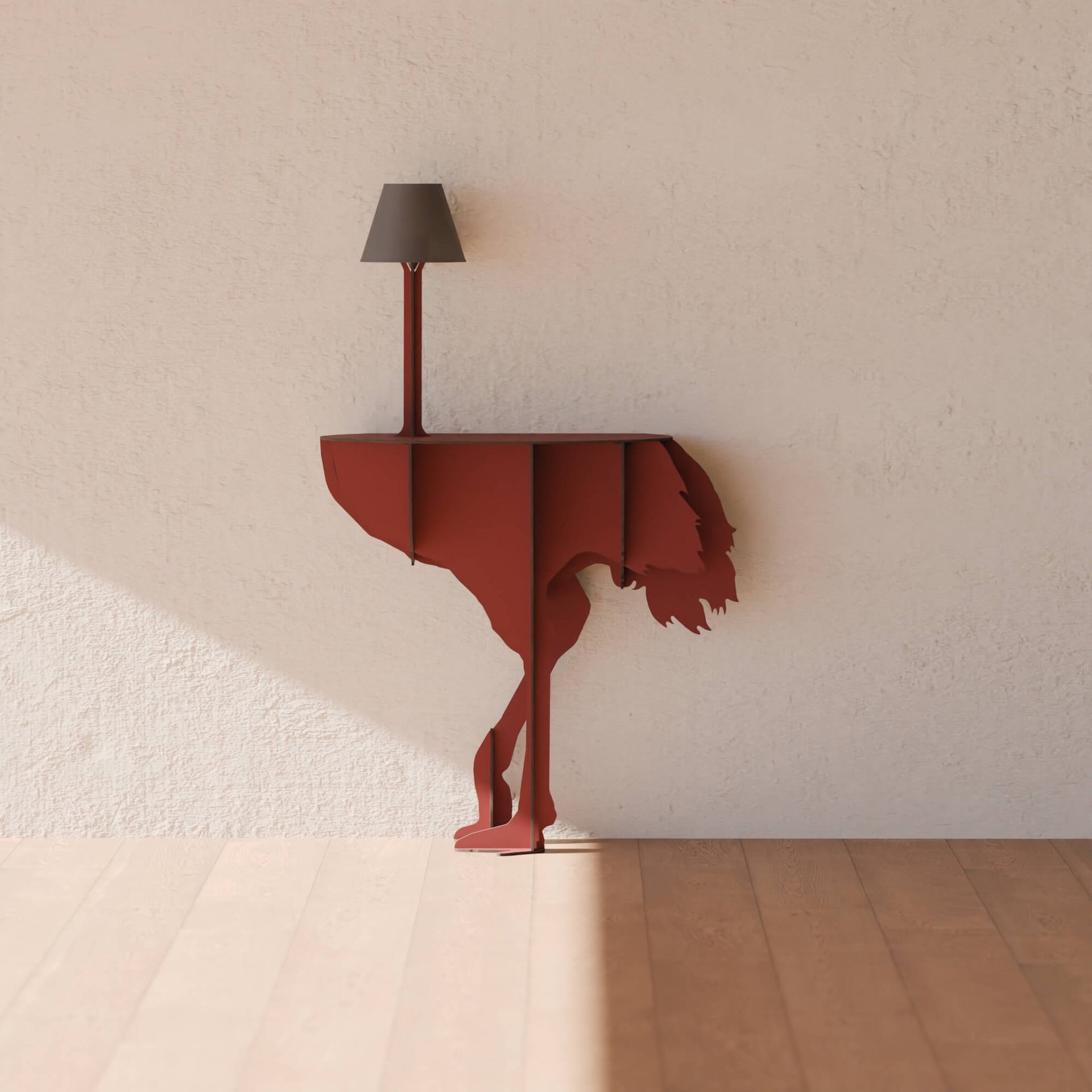 Consola met lamp DIVA LUCIA bordeaux