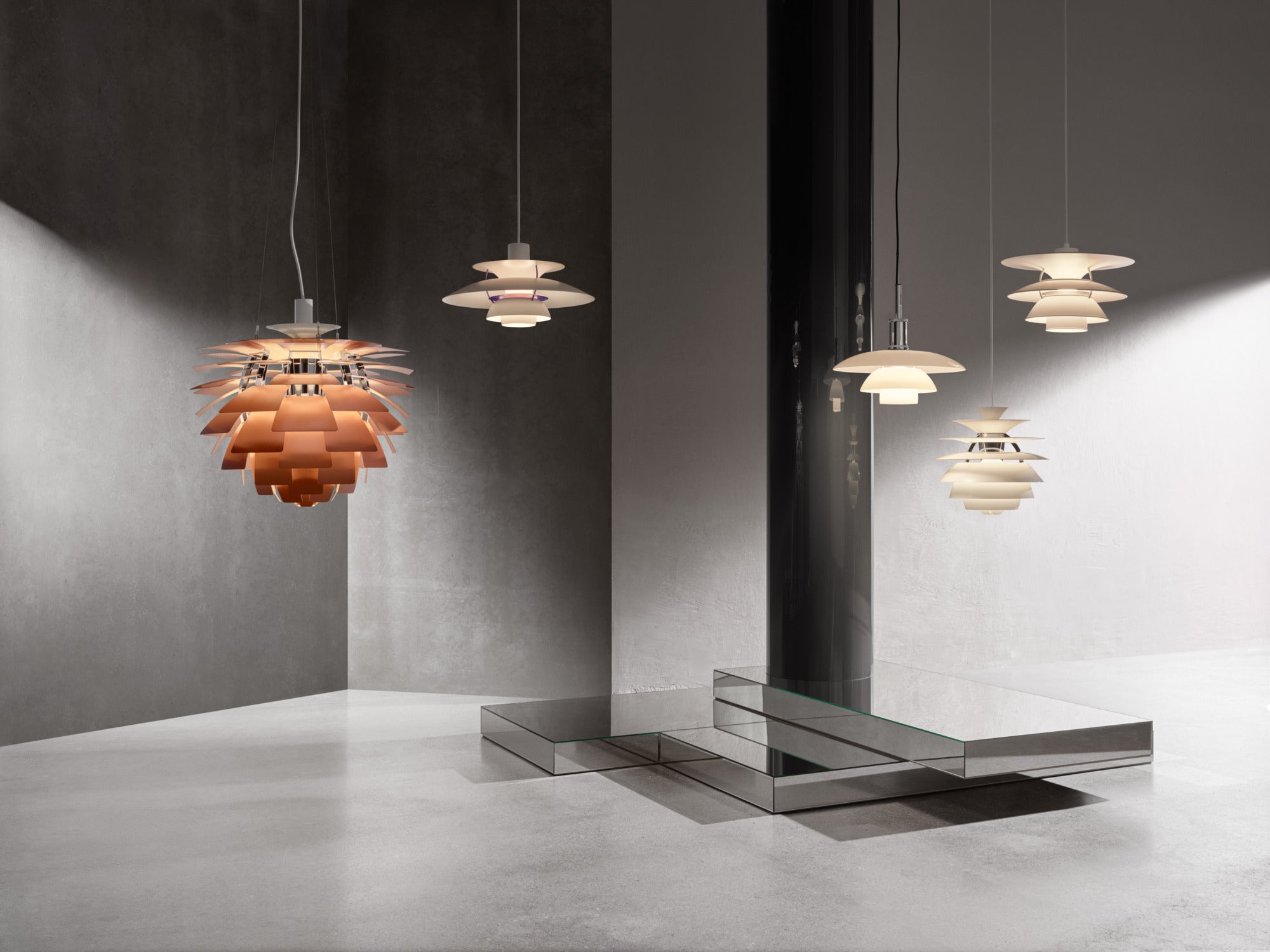 PH 5 pendant lamp white with copper