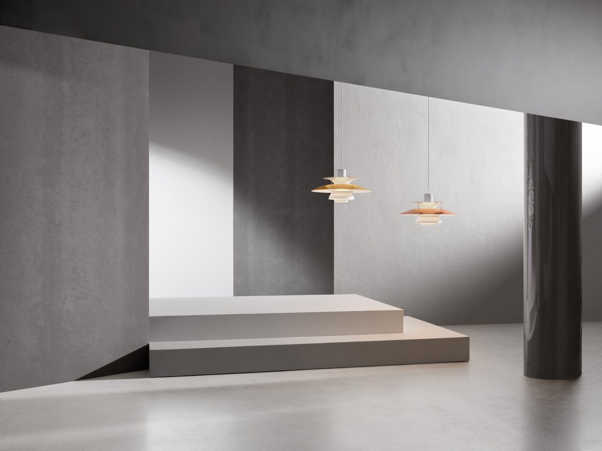 Hanglamp PH 5 wit met goud