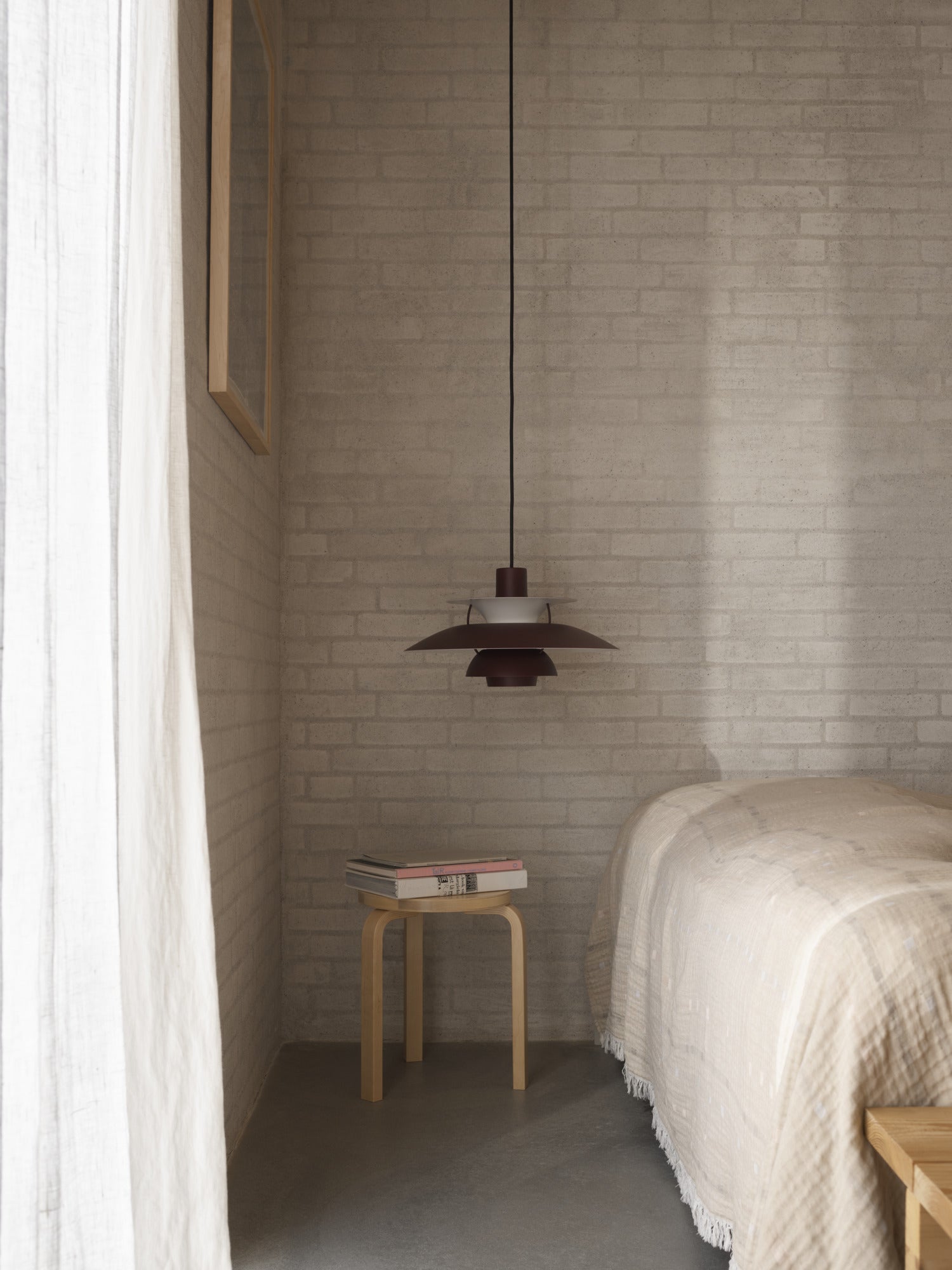 Pendelleuchte PH 5 monochromatisch burgunderrot