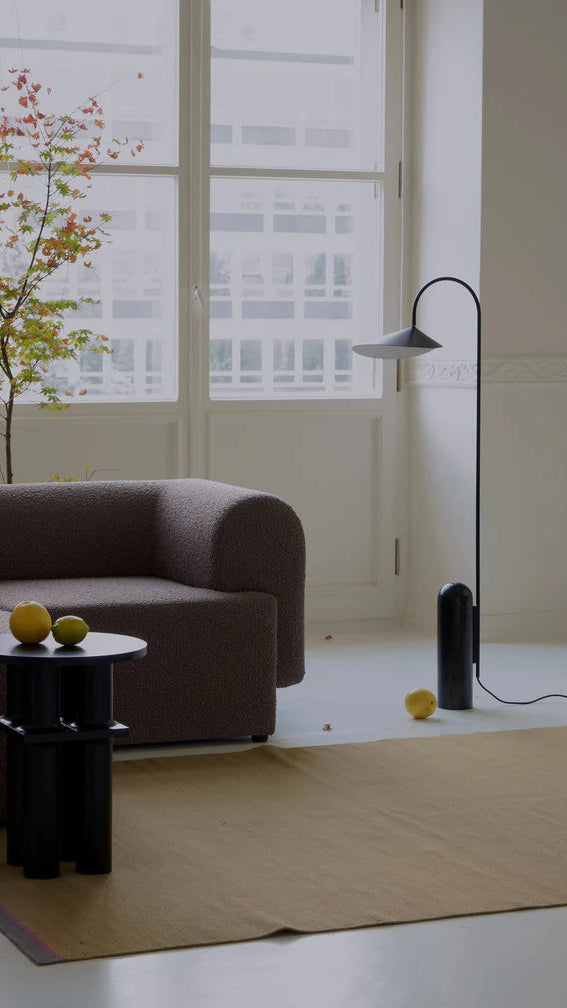 Sofa 3-zits TORI bruin bouclé