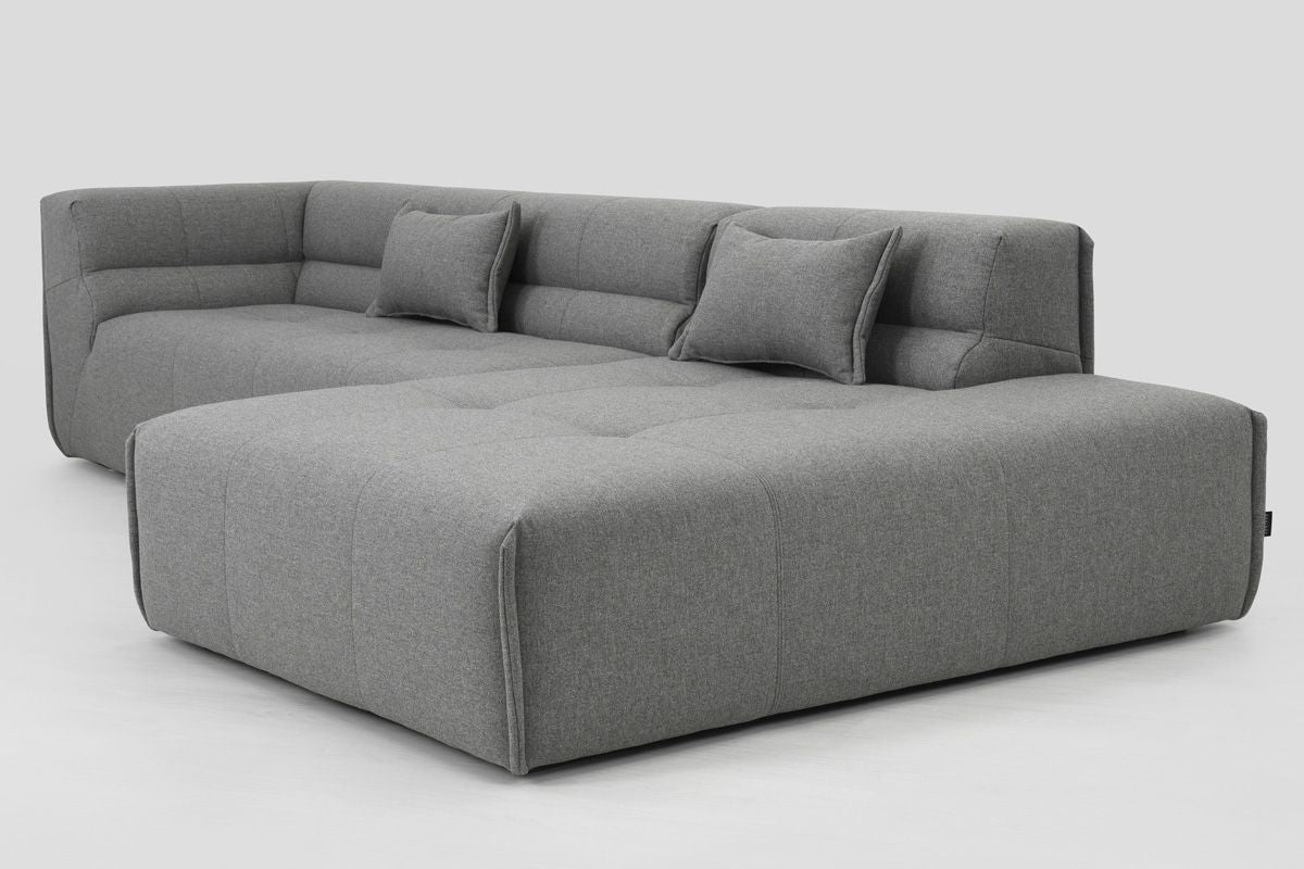 Modularer 6-Sitzer Ecksofa rechts PIERO gepolstert