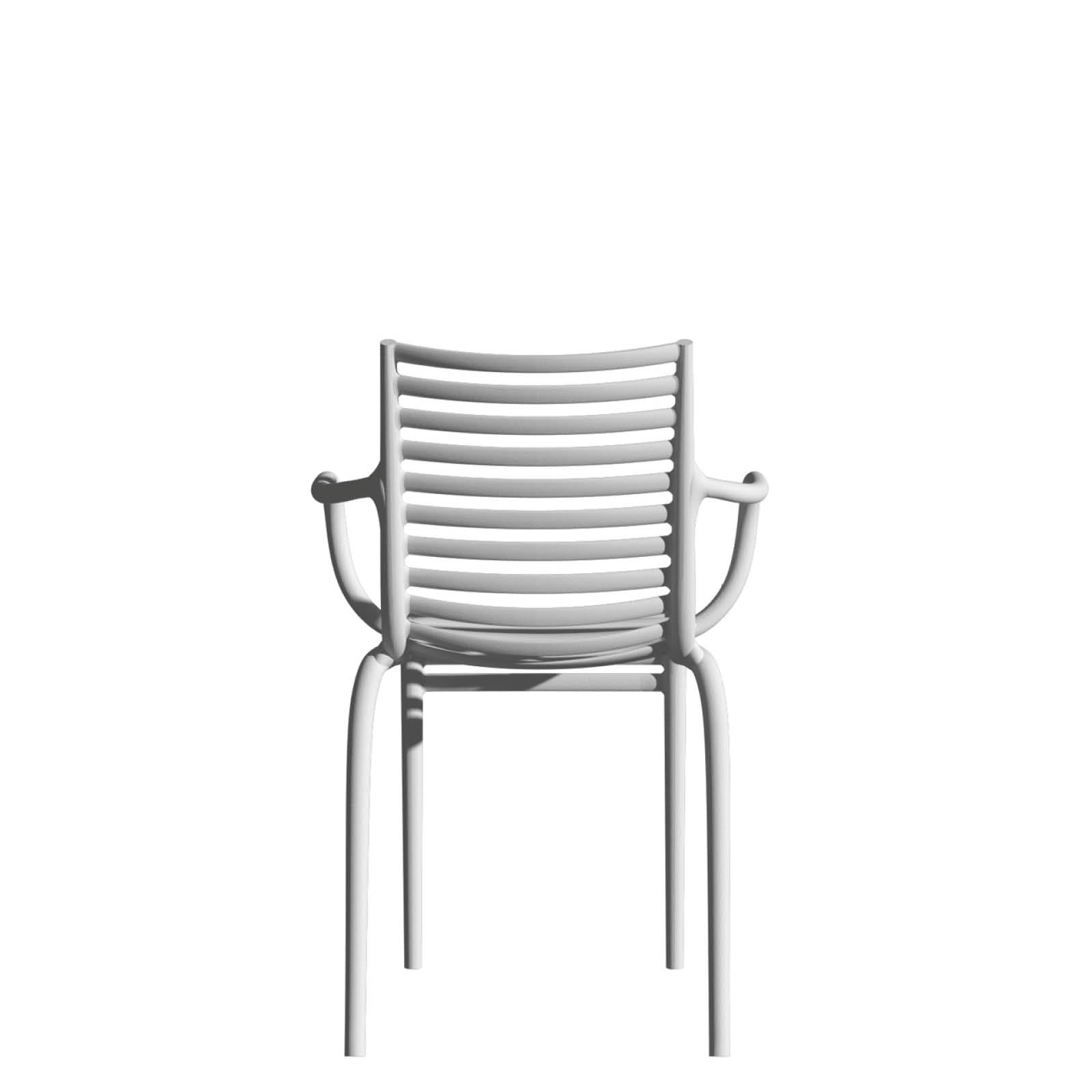 Wit PIP-E fauteuil met armleuningen