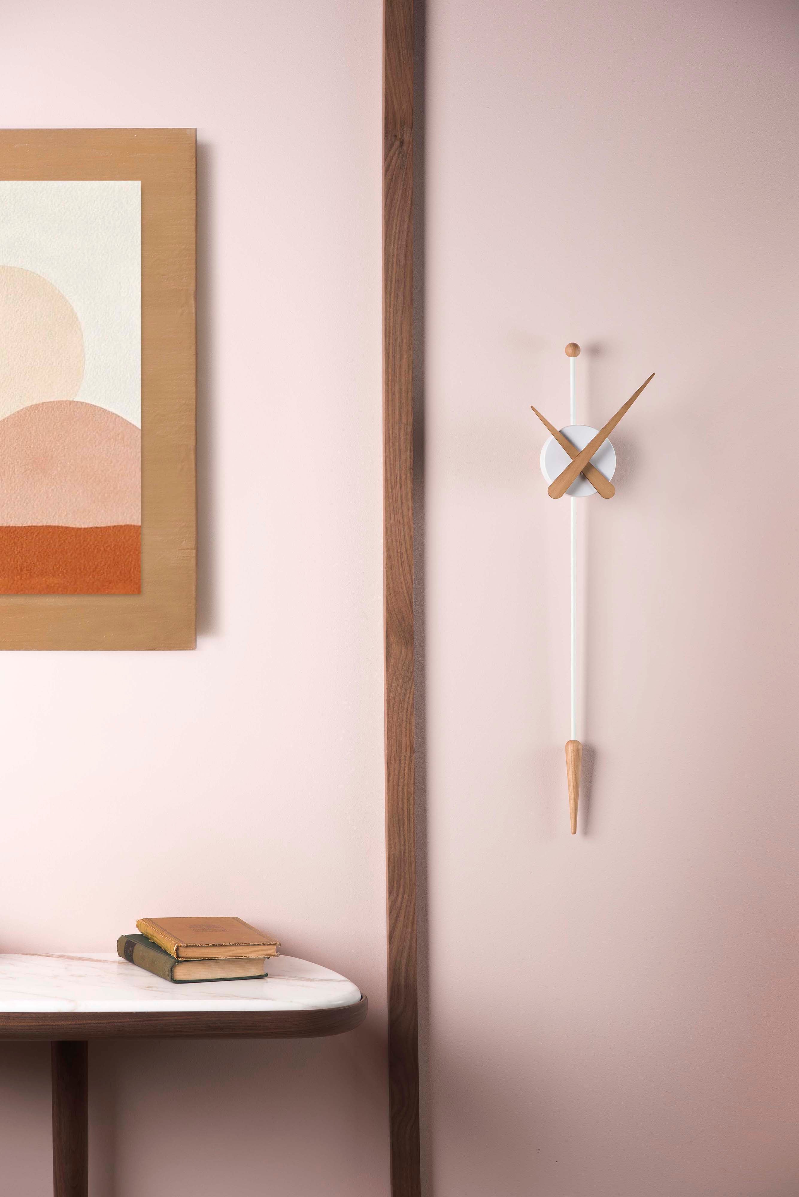 Wandklok PUNTA eikenhout met wit