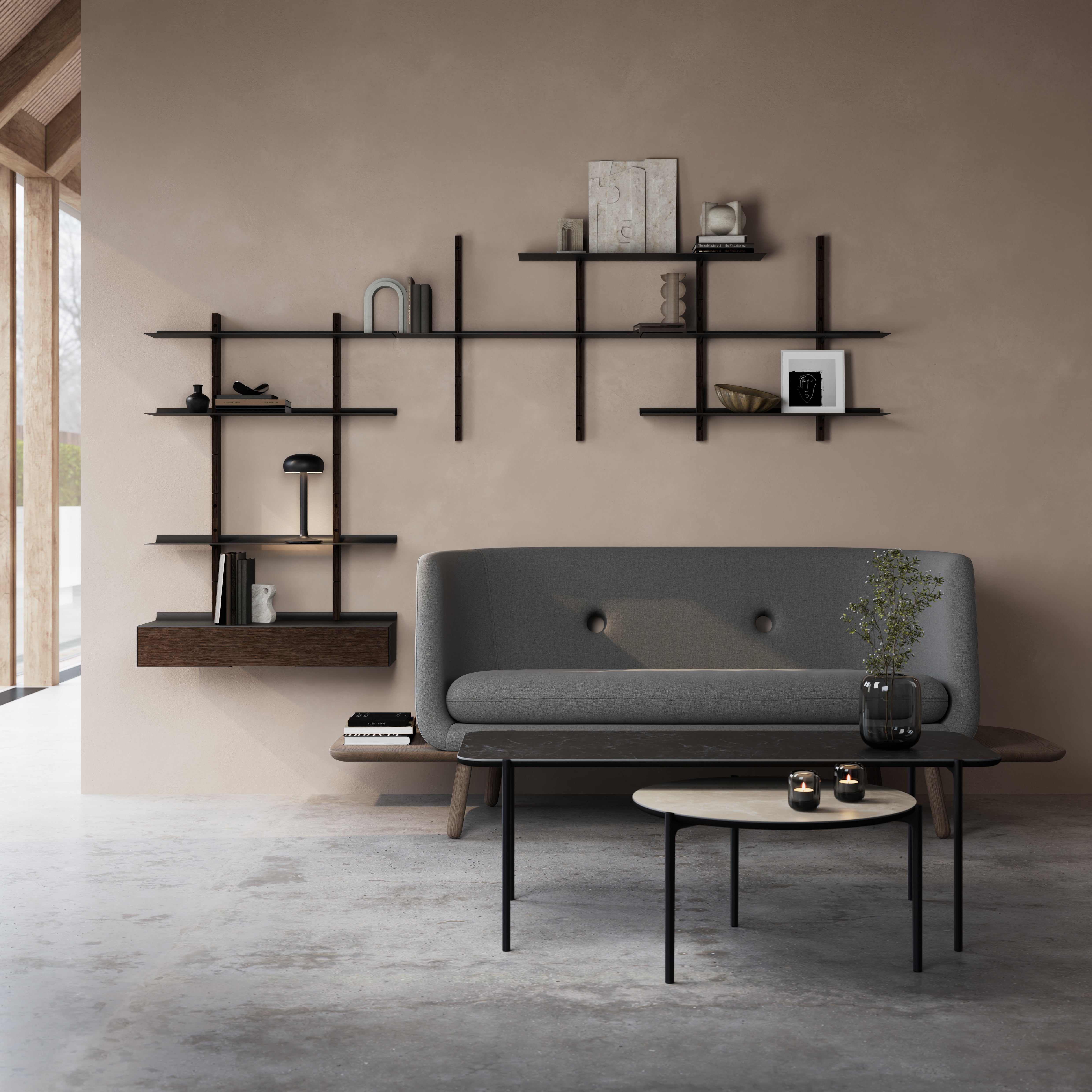 Wandregal SMILE schwarz