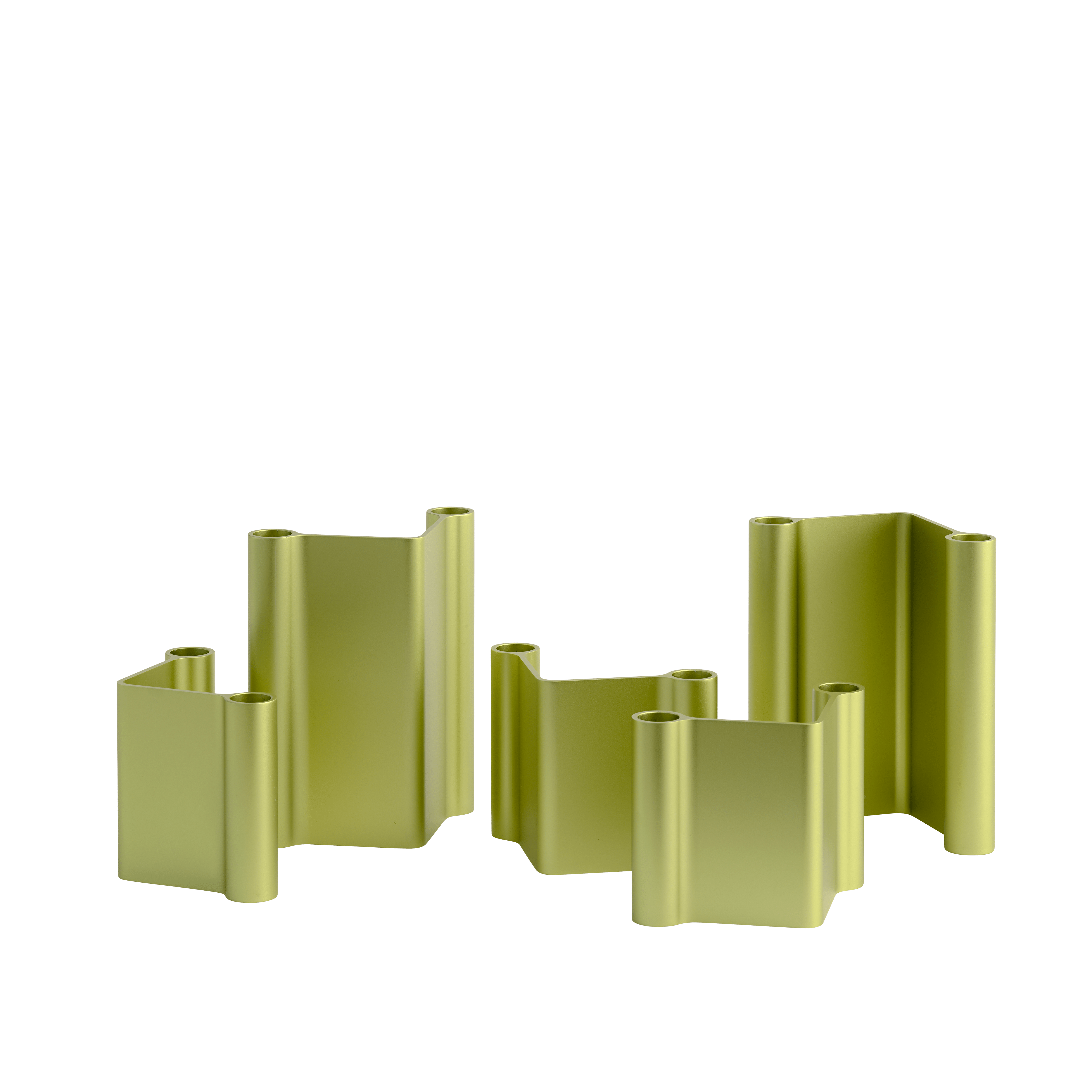 PAIR Green Candle Holder
