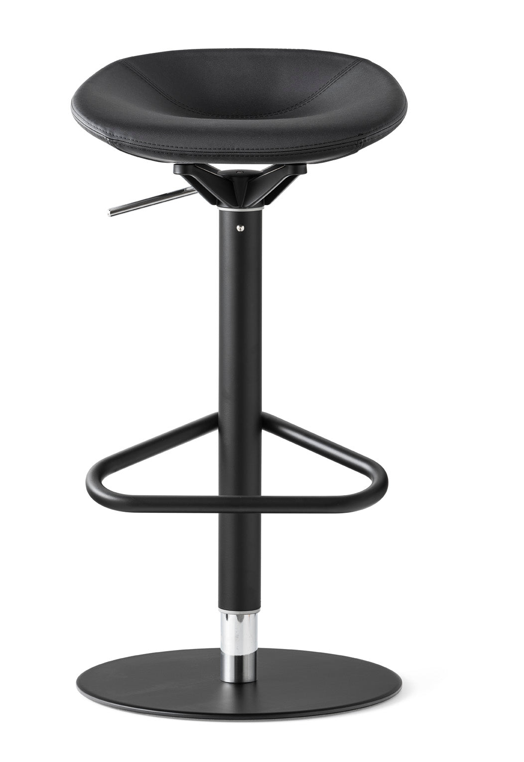 Swivel Bar Stool PALM upholstered with a black base