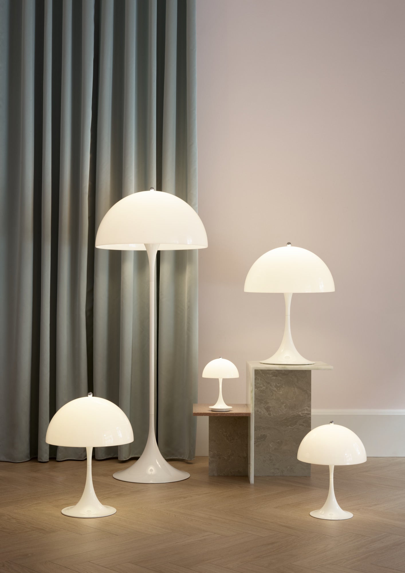 Vloerlamp PANTHELLA wit