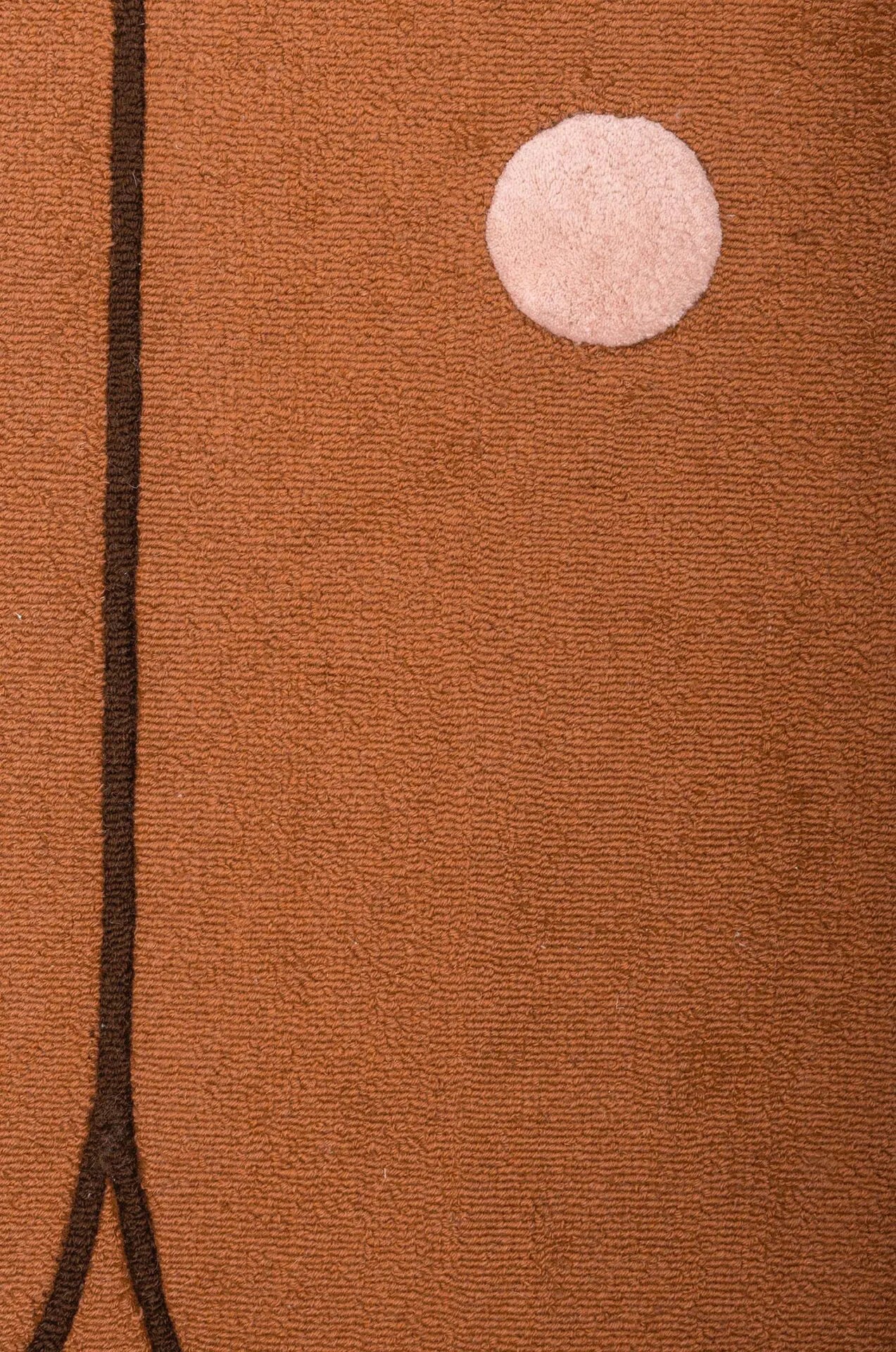 Teppich PARIS ziegelrot mit marineblau und rosa