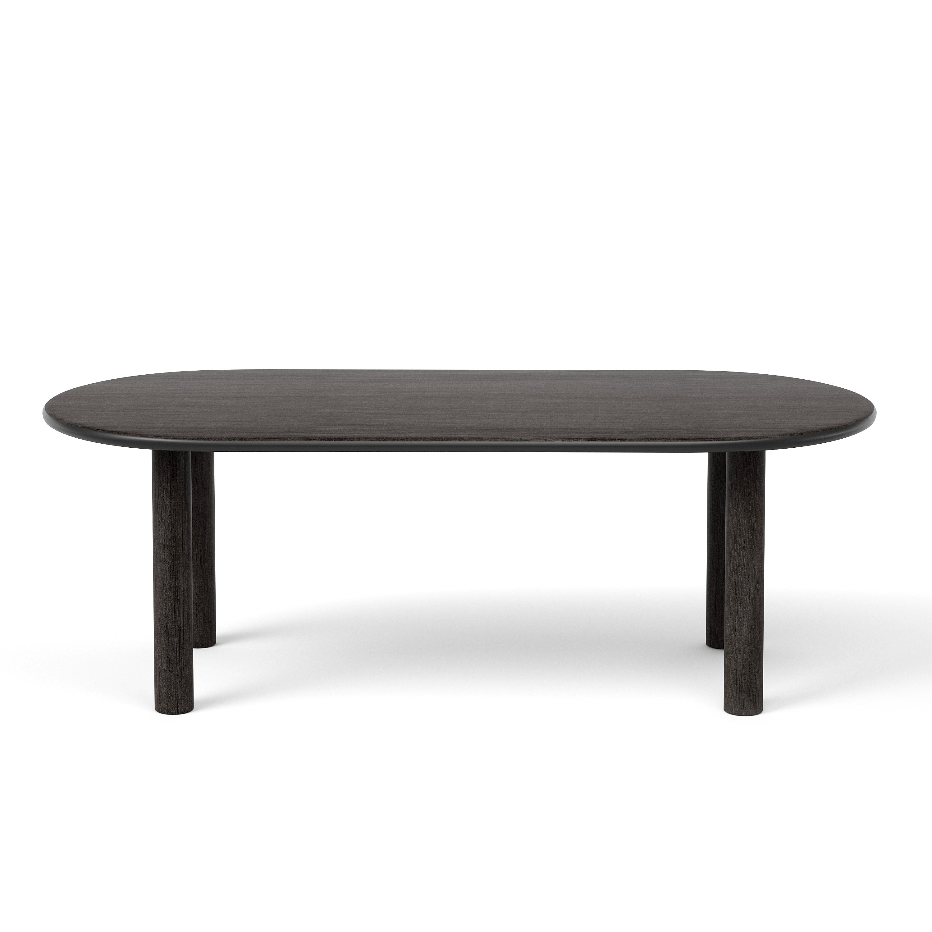 Ovale tafel PAUL zwart essenhout