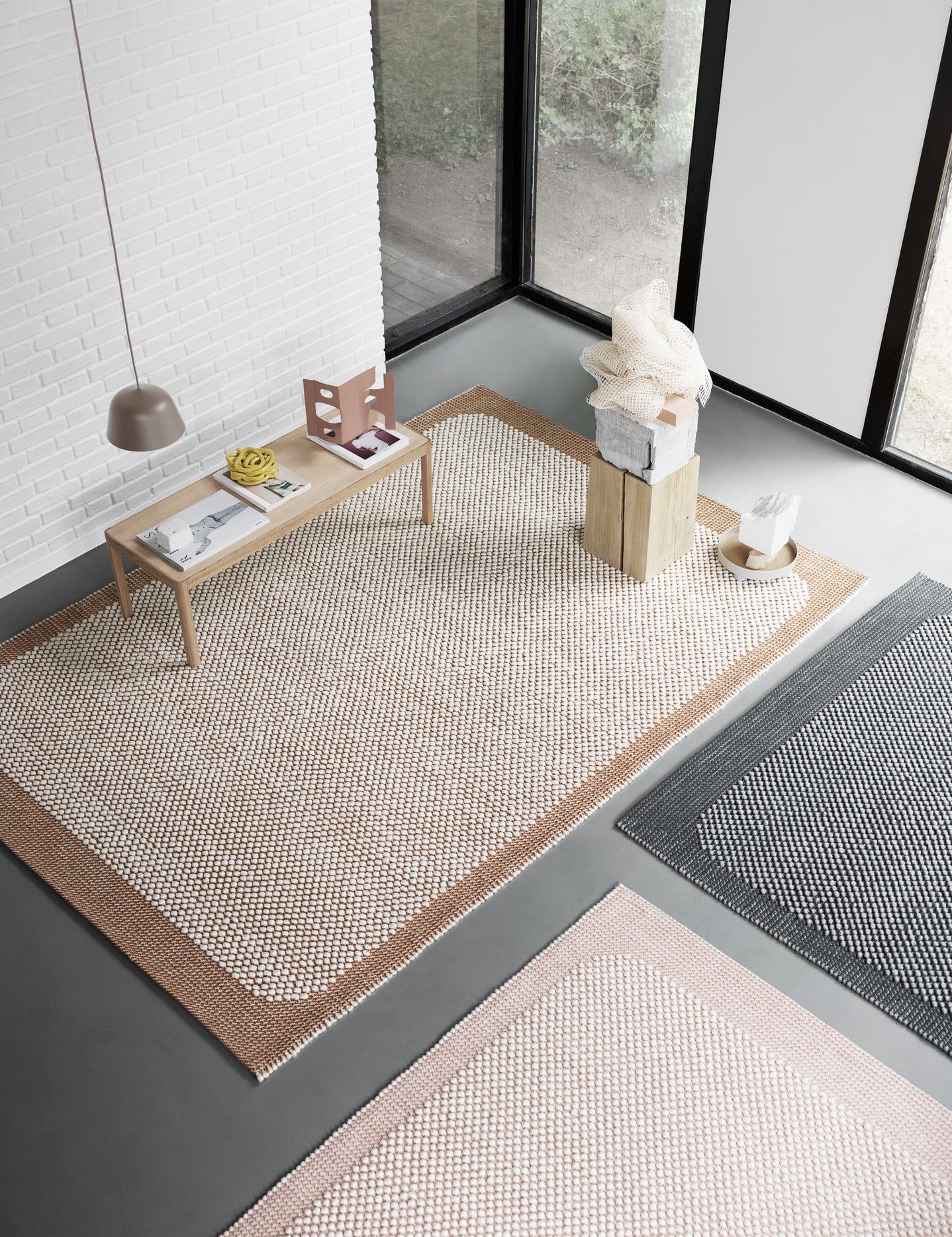 TAPijt PEBBLE oranje met beige
