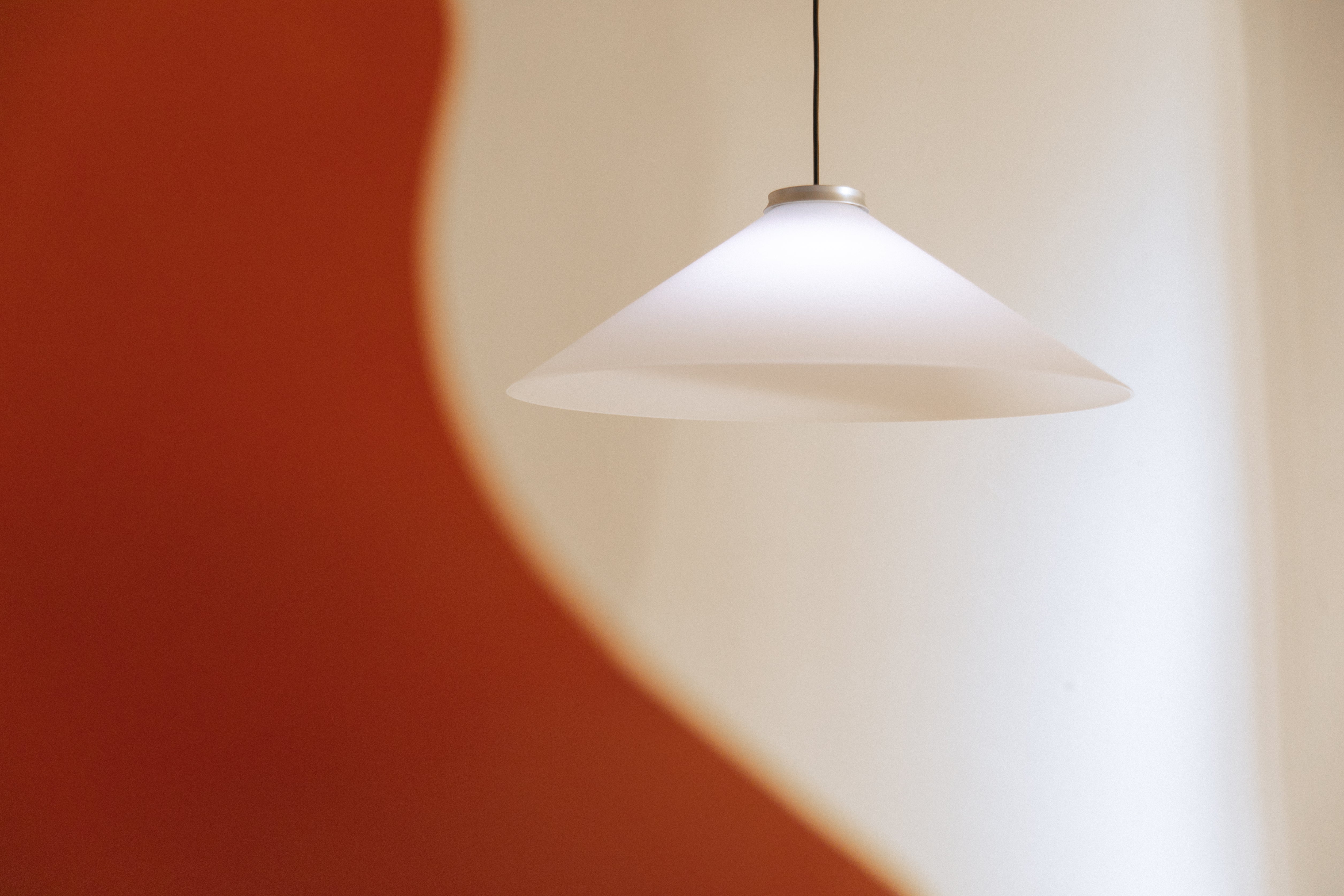 Pendelleuchte ALINE silber mit weißem Schirm