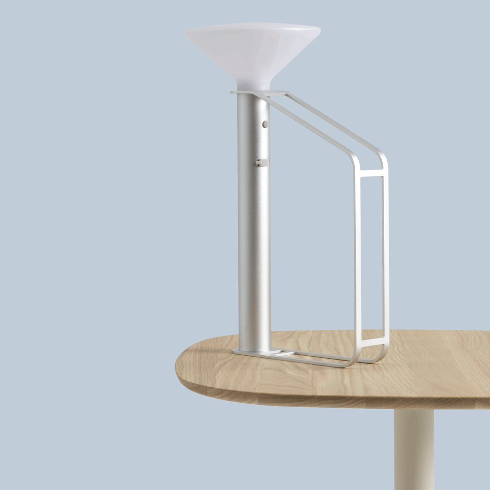 Draagbare buitenlamp PITON zilver
