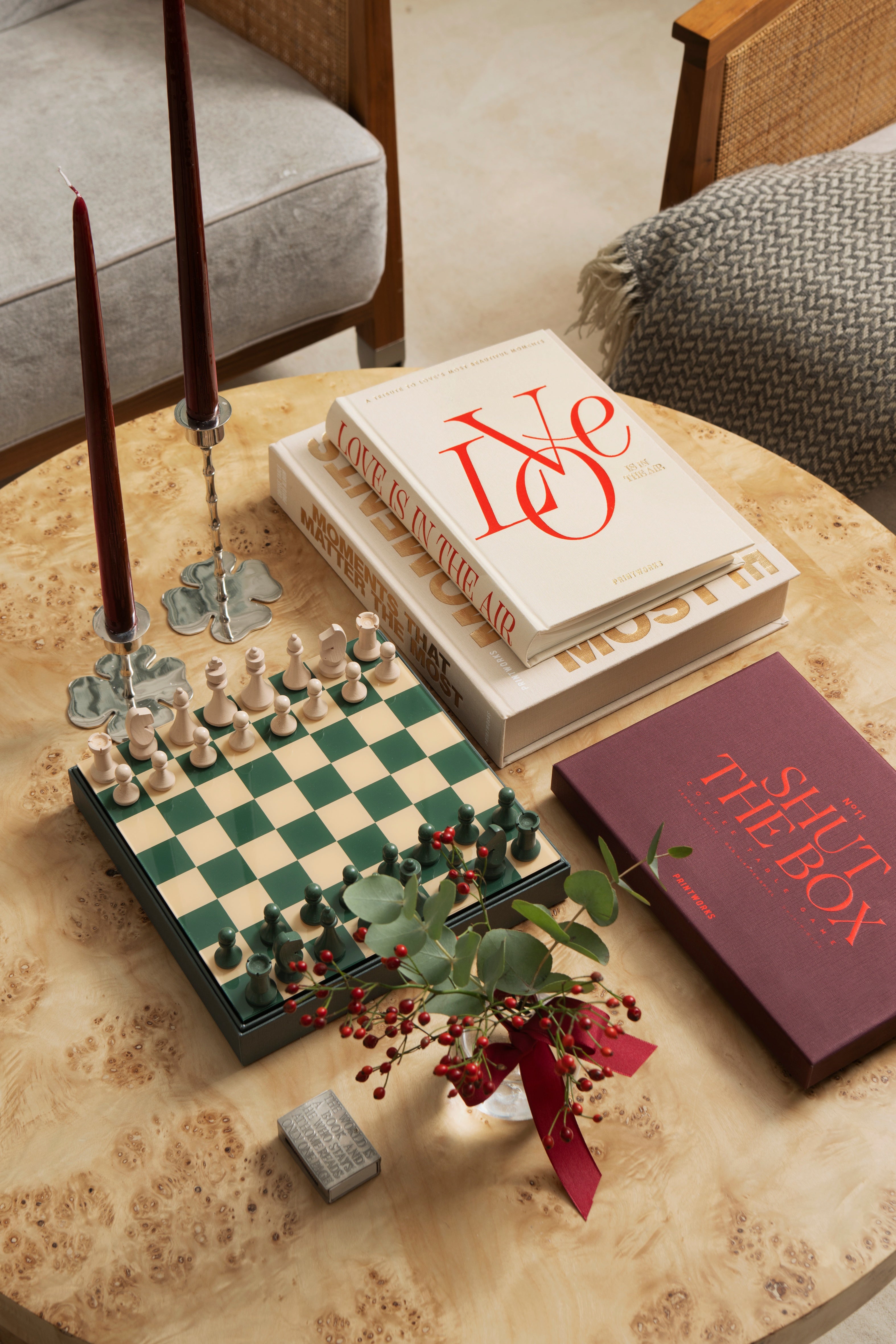 Fotoalbum LOVE IS IN THE AIR beige mit Rot