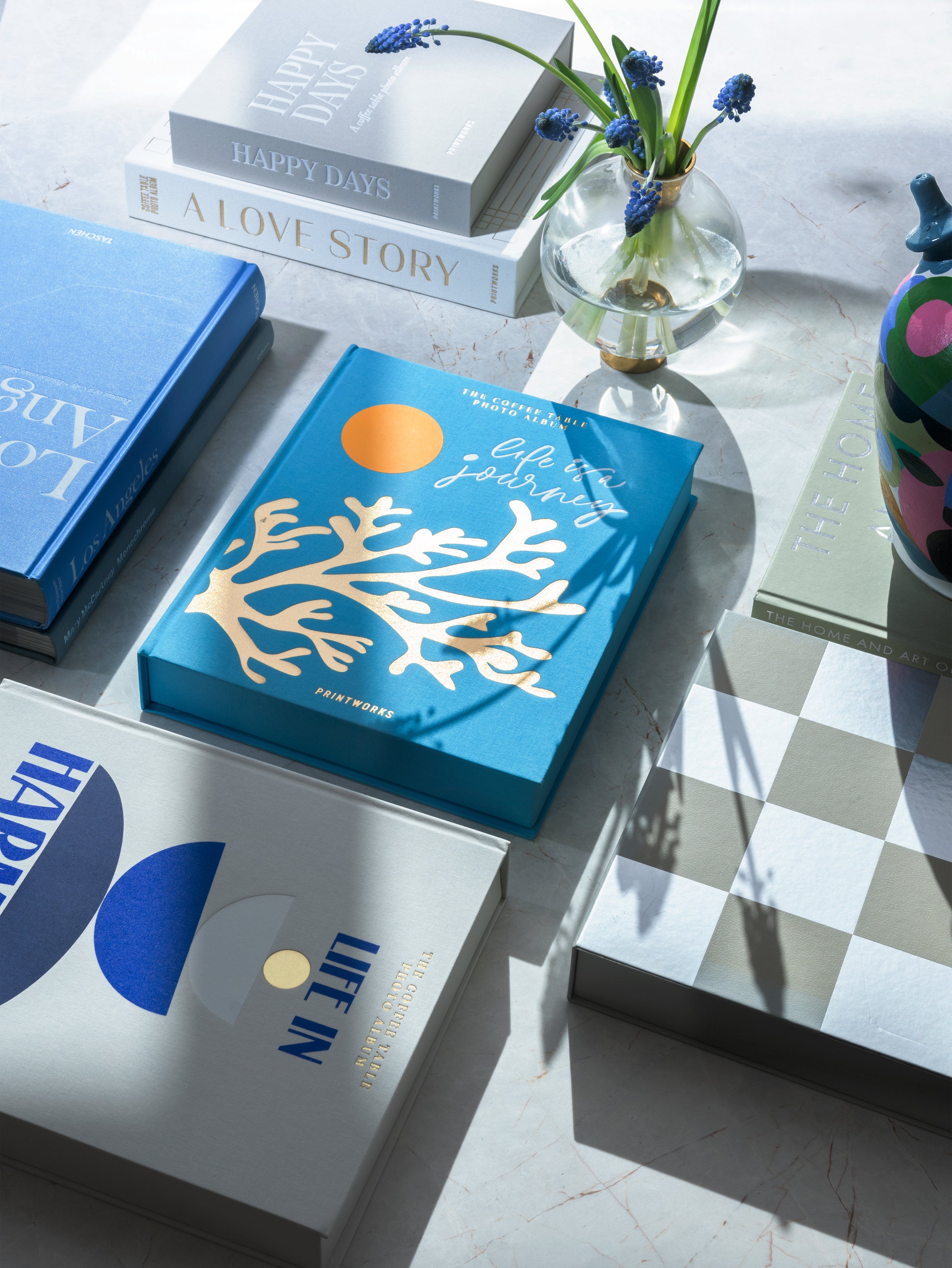 Photo Album LIFE IS A JOURNEY turquoise with gold