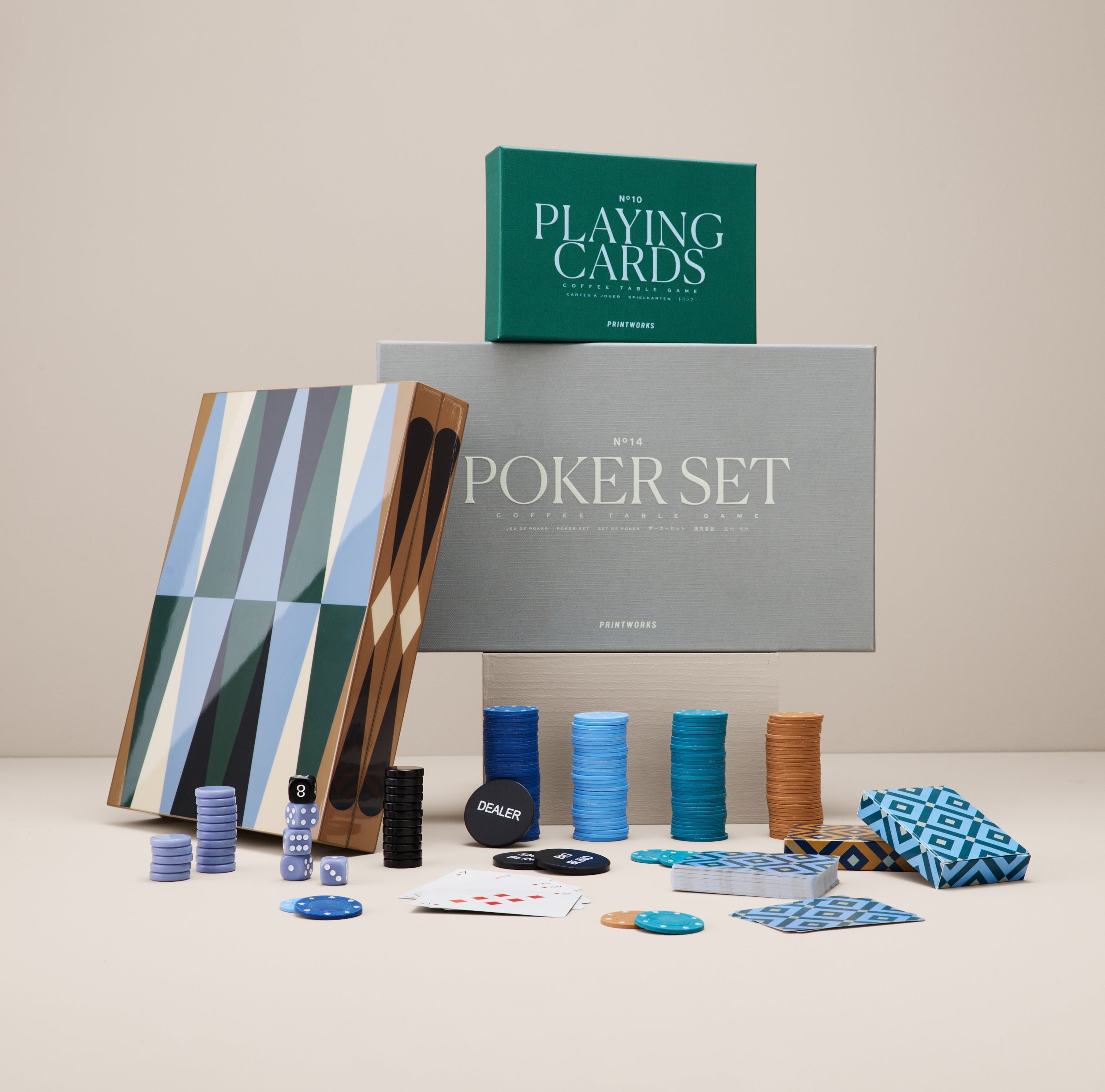 Poker Set grau