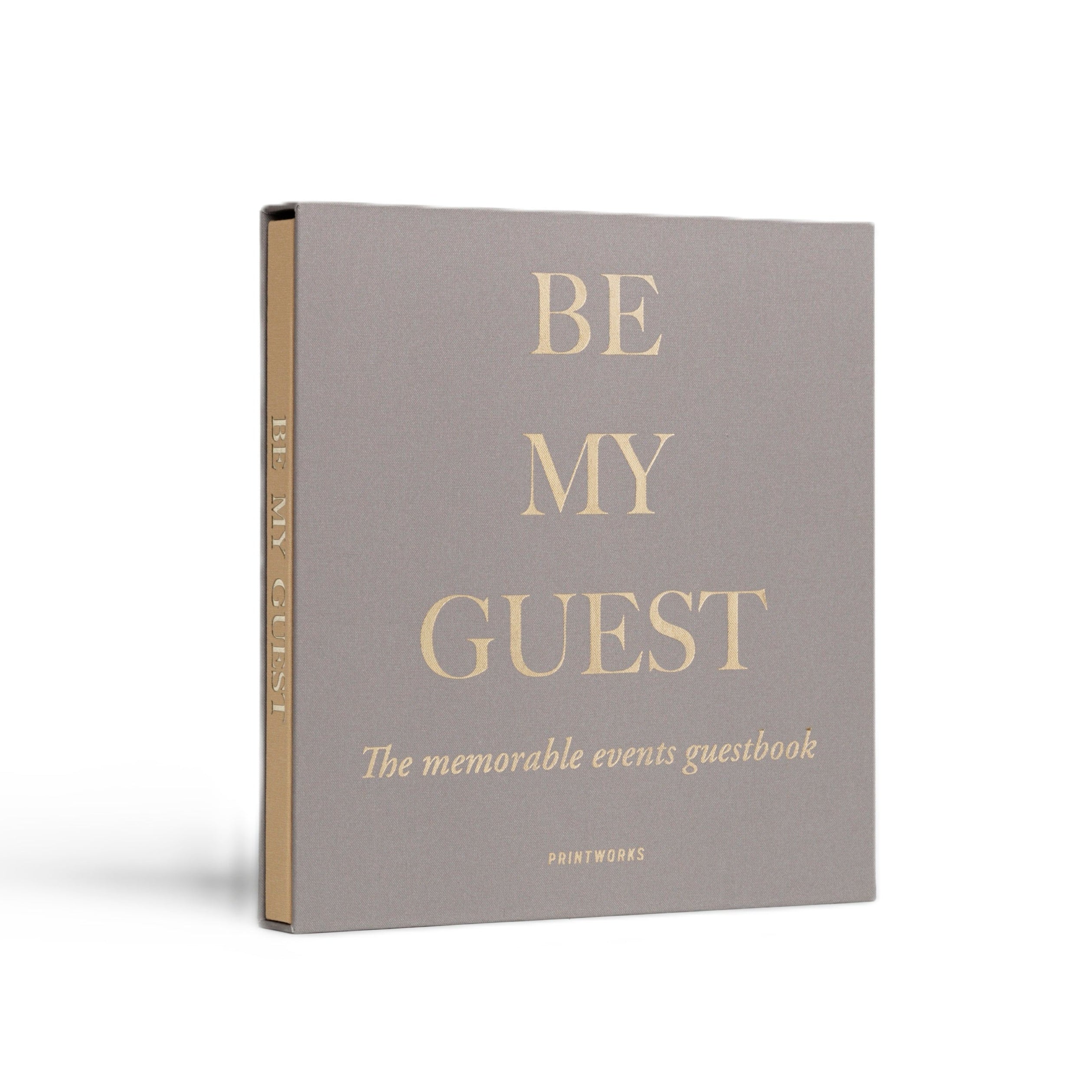 Gastenboek BE MY GUEST grijs met goud