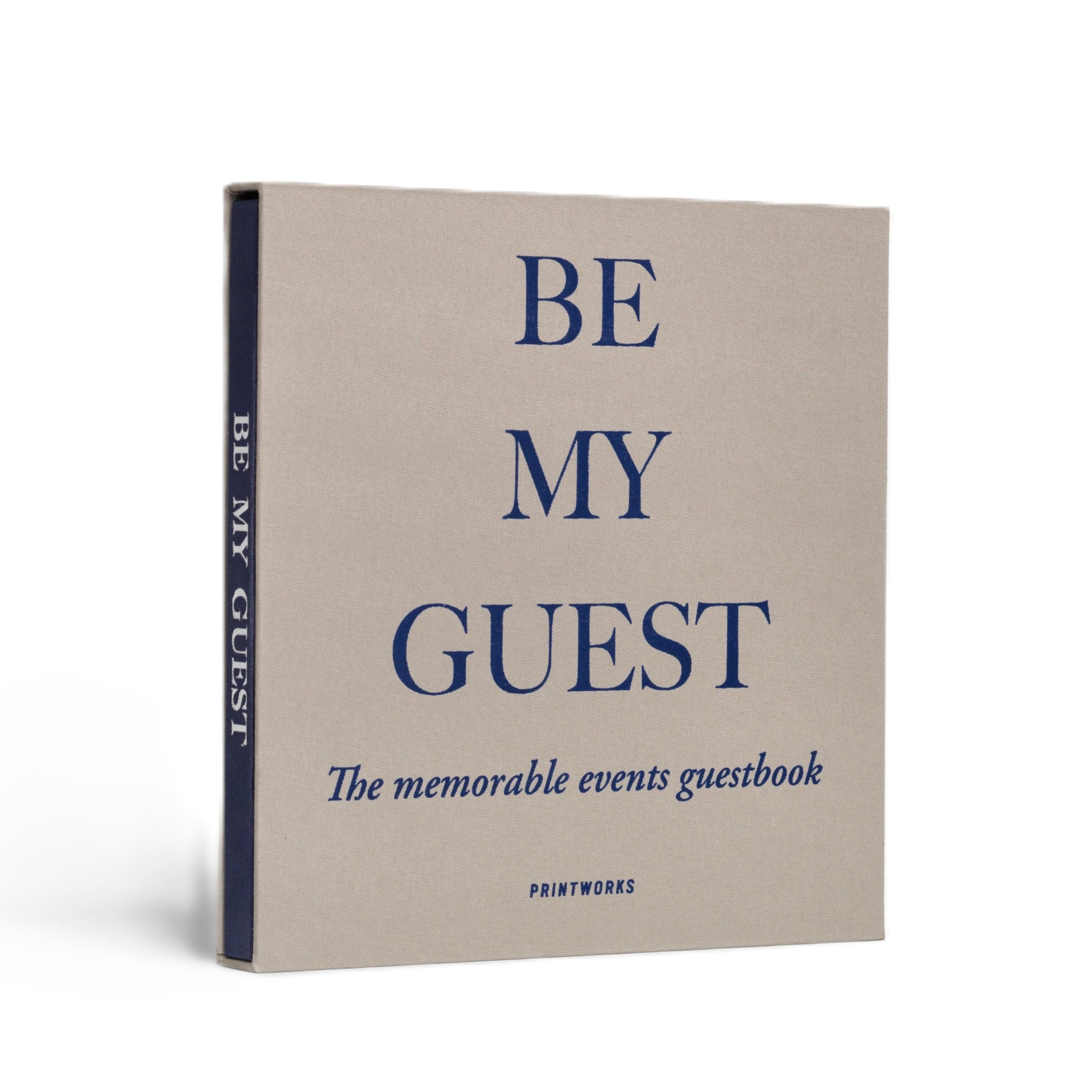 Gästebuch BE MY GUEST grau mit navy