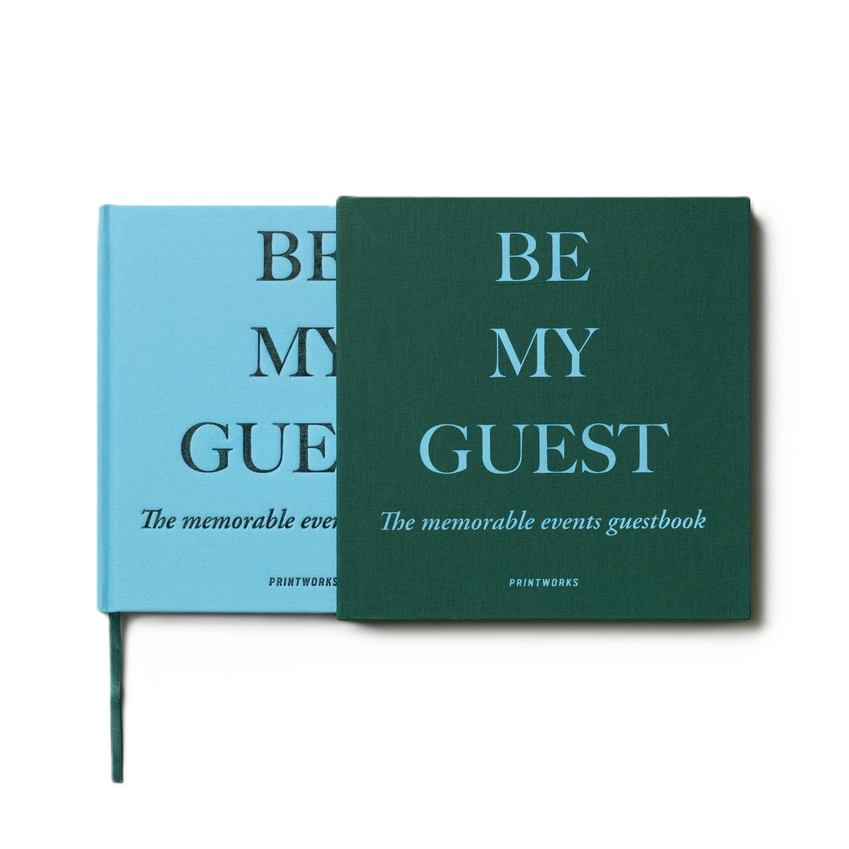 Gastenboek BE MY GUEST groen met blauw