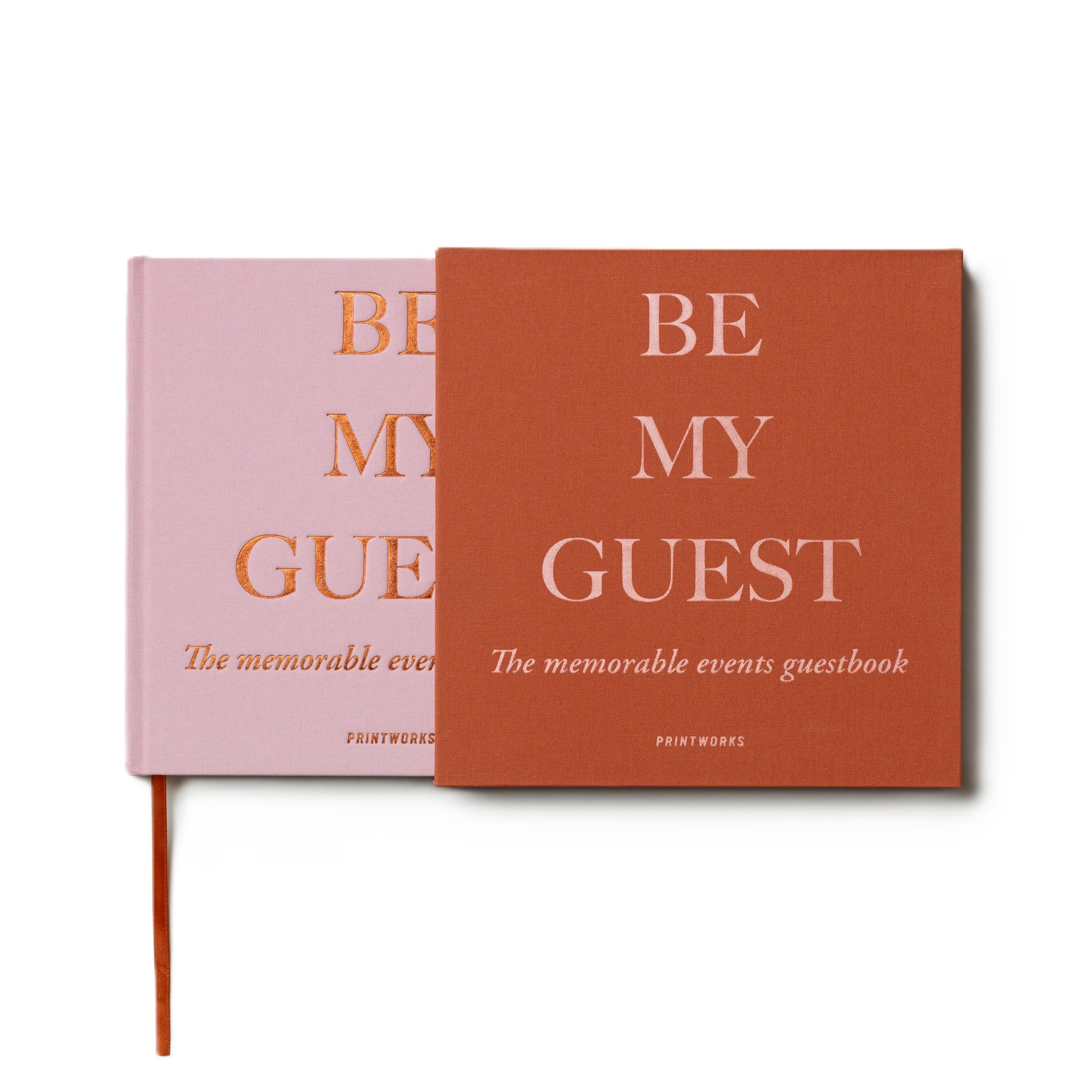 Gastenboek BE MY GUEST rood met roze