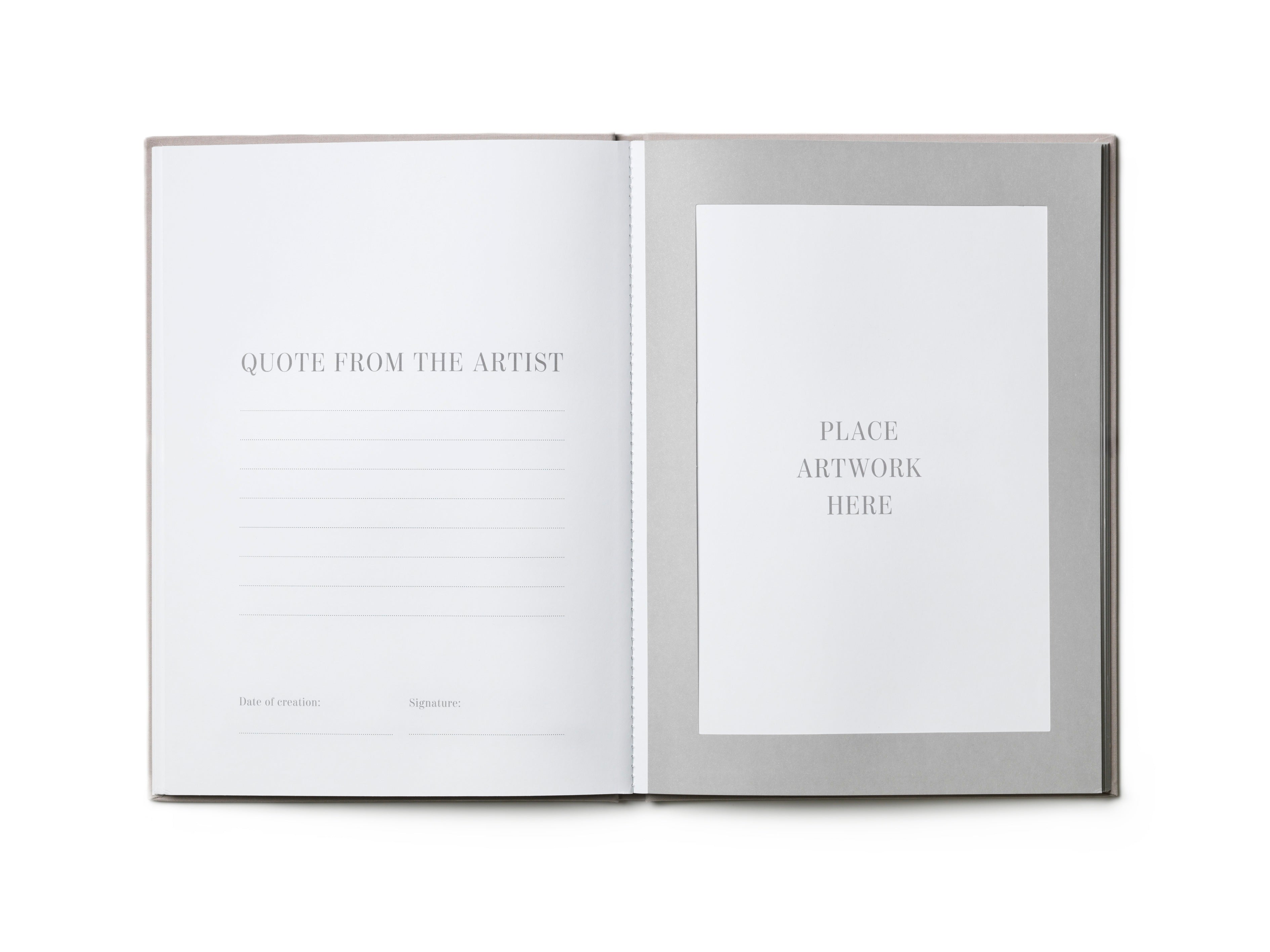 Album voor tekeningen GREAT ART beige met goud