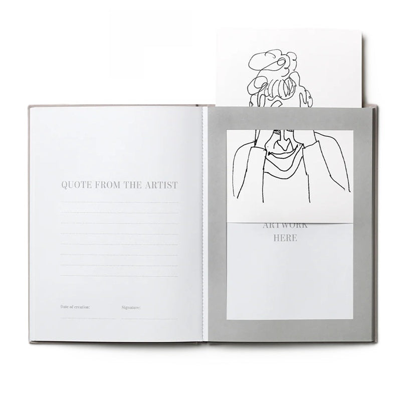 Album voor tekeningen GREAT ART beige met goud