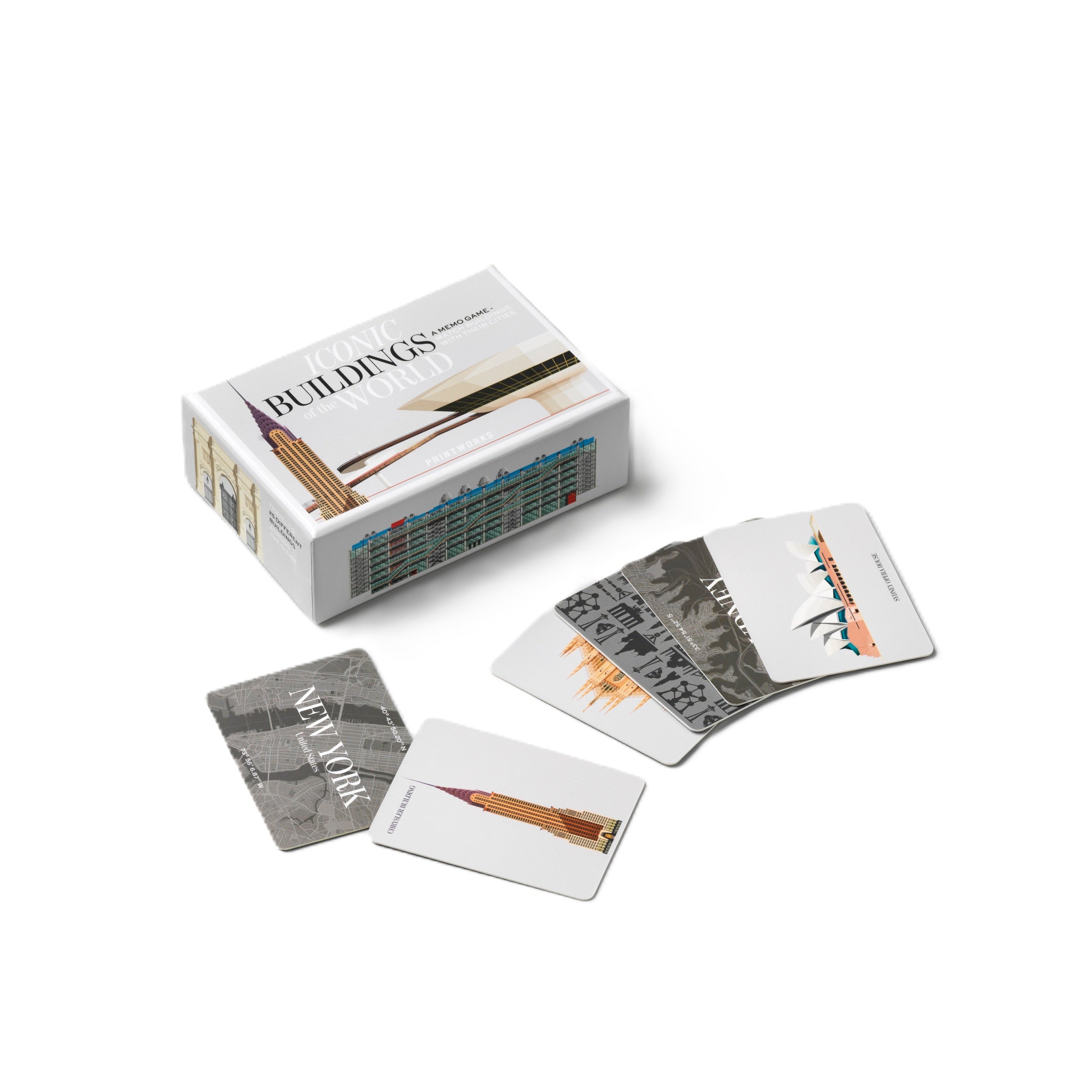 Gra memory MEMO GAME ICONISCHE GEBOUWEN grijs