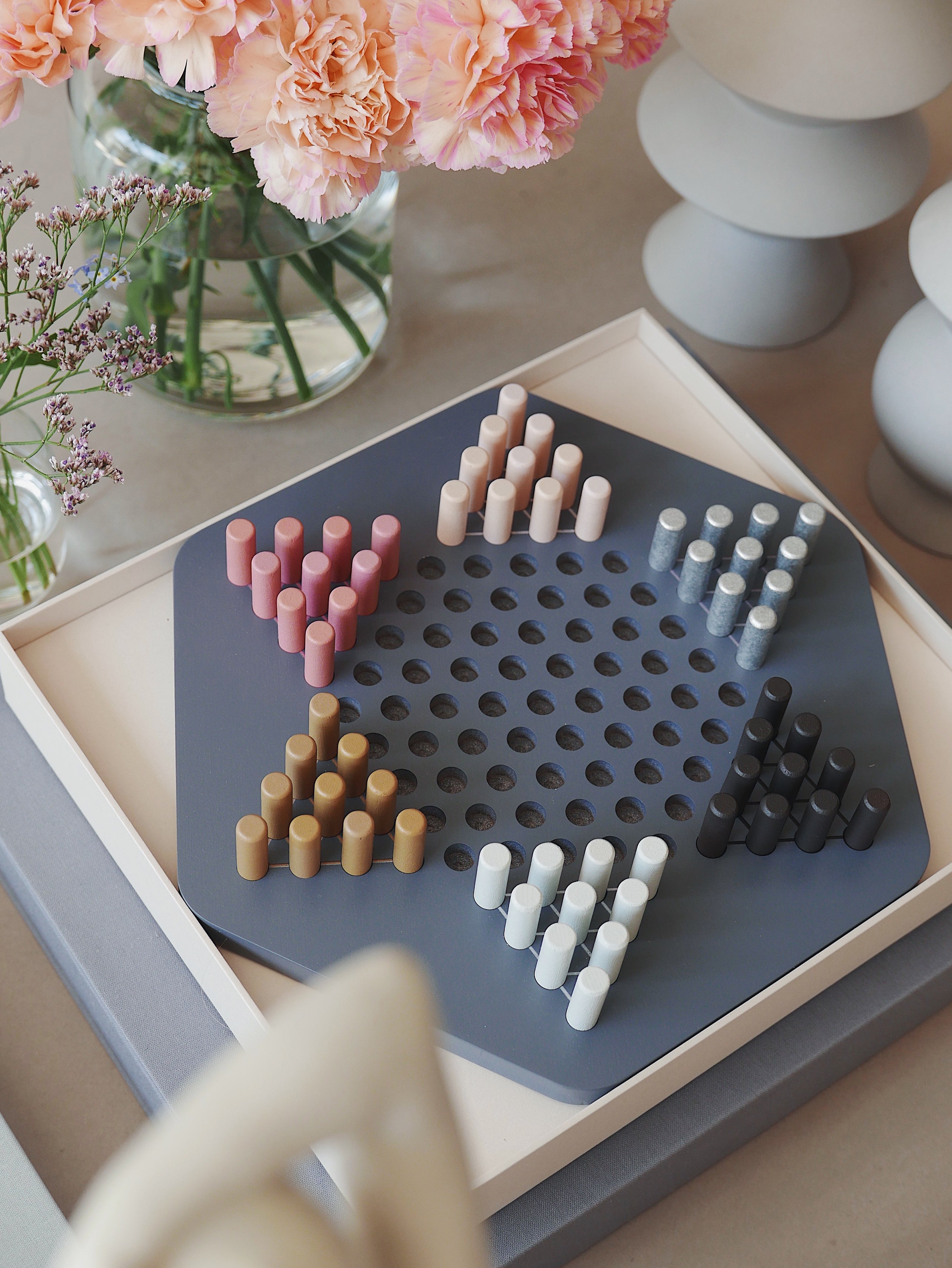 Gra trylma CHINESE CHECKERS beige