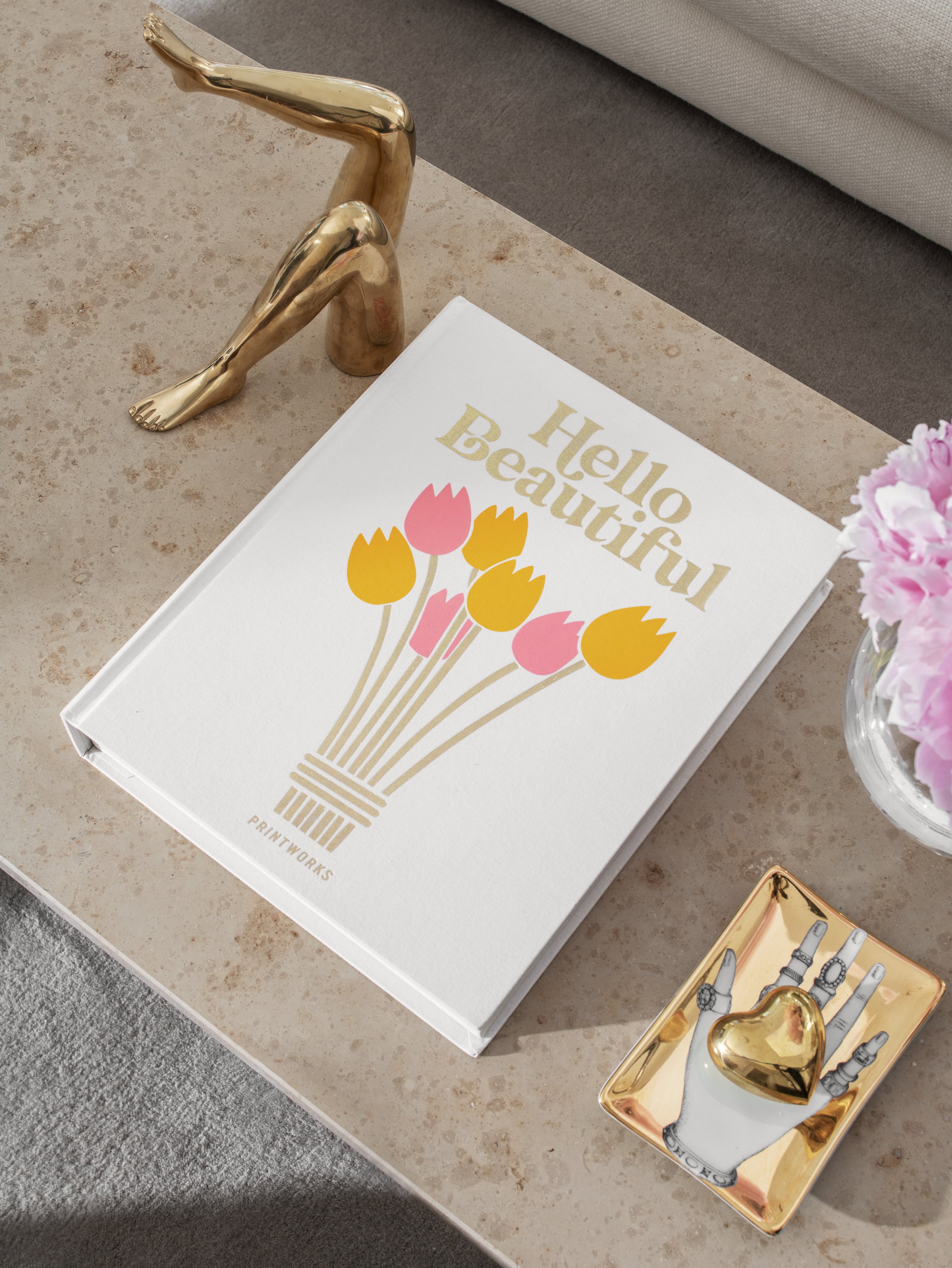 Fotoalbum HELLO BEAUTIFUL weiß mit Gold