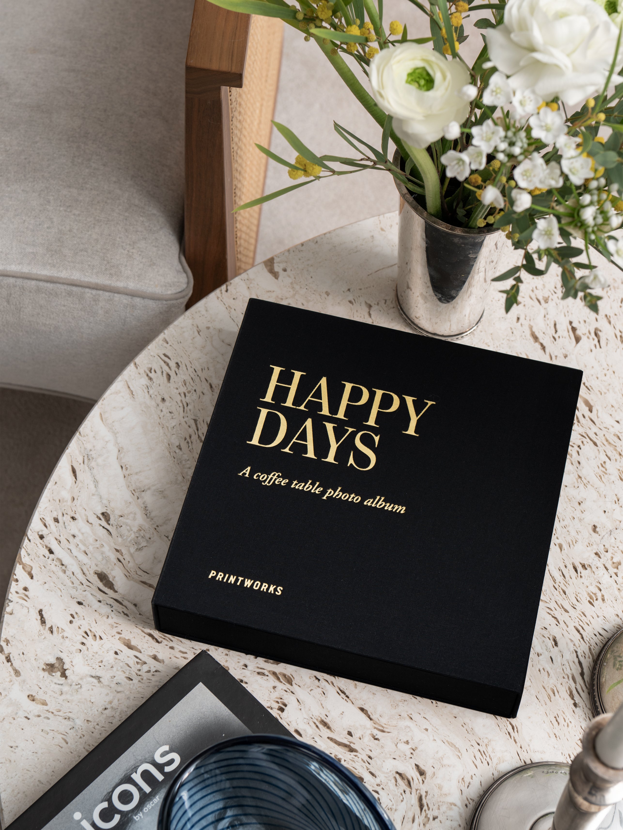 Fotoalbum HAPPY DAYS schwarz mit Gold