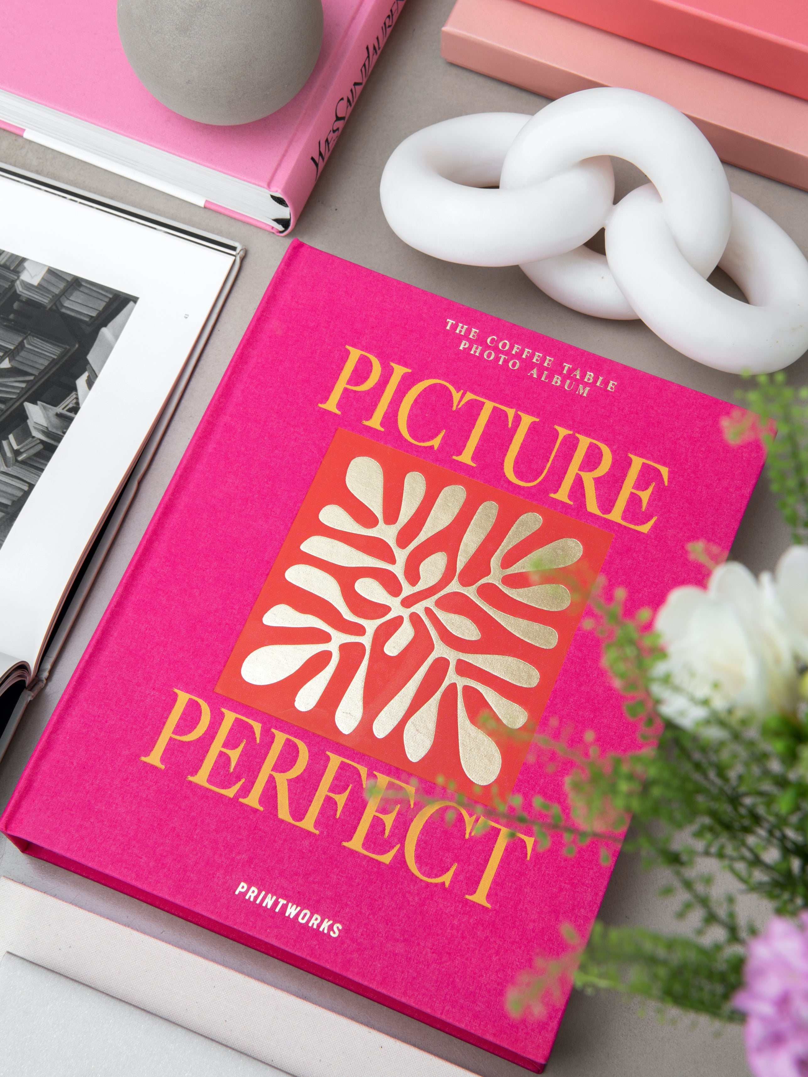 PICTURE PERFECT Photo Album Pink with Gold