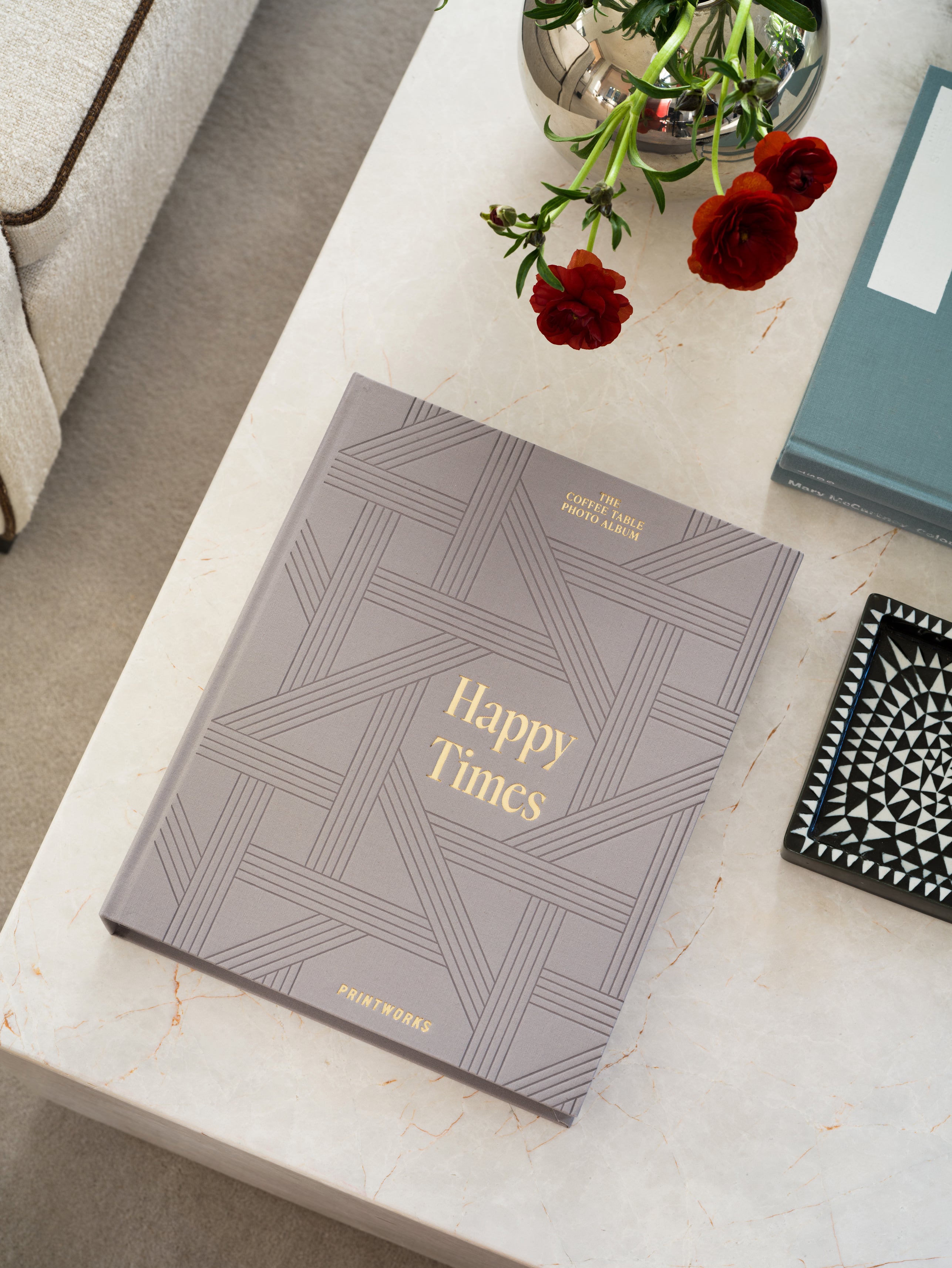 Fotoalbum HAPPY TIMES grau mit Gold